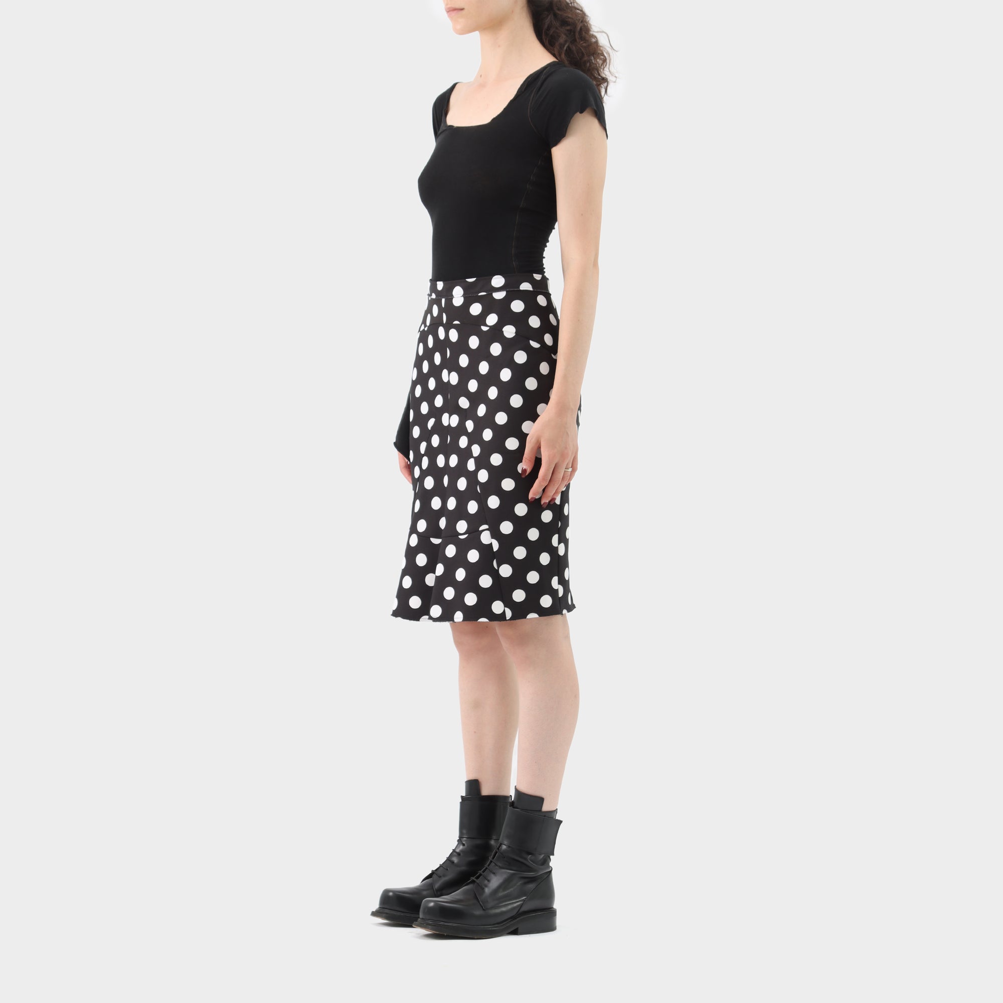Junya Watanabe Panelled Polka dot Skirt
