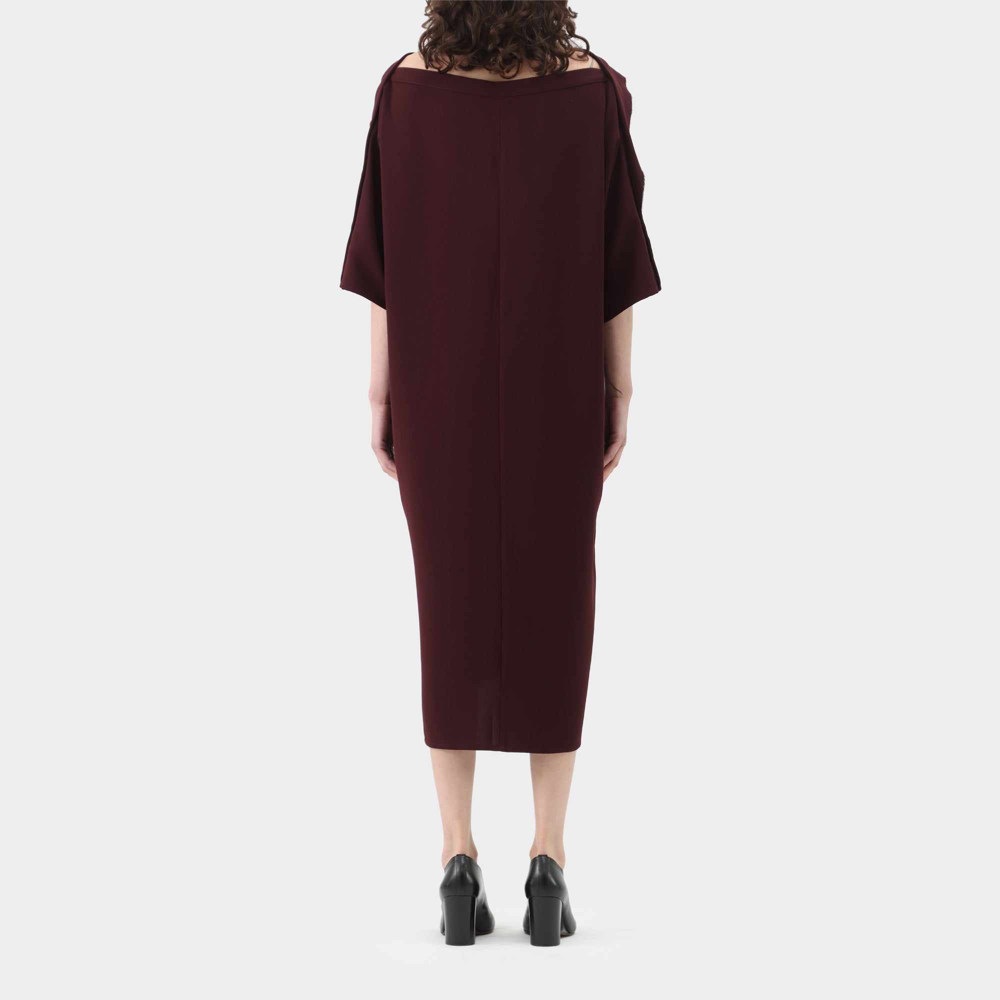 Replika Drape Button Half Sleeve Dress