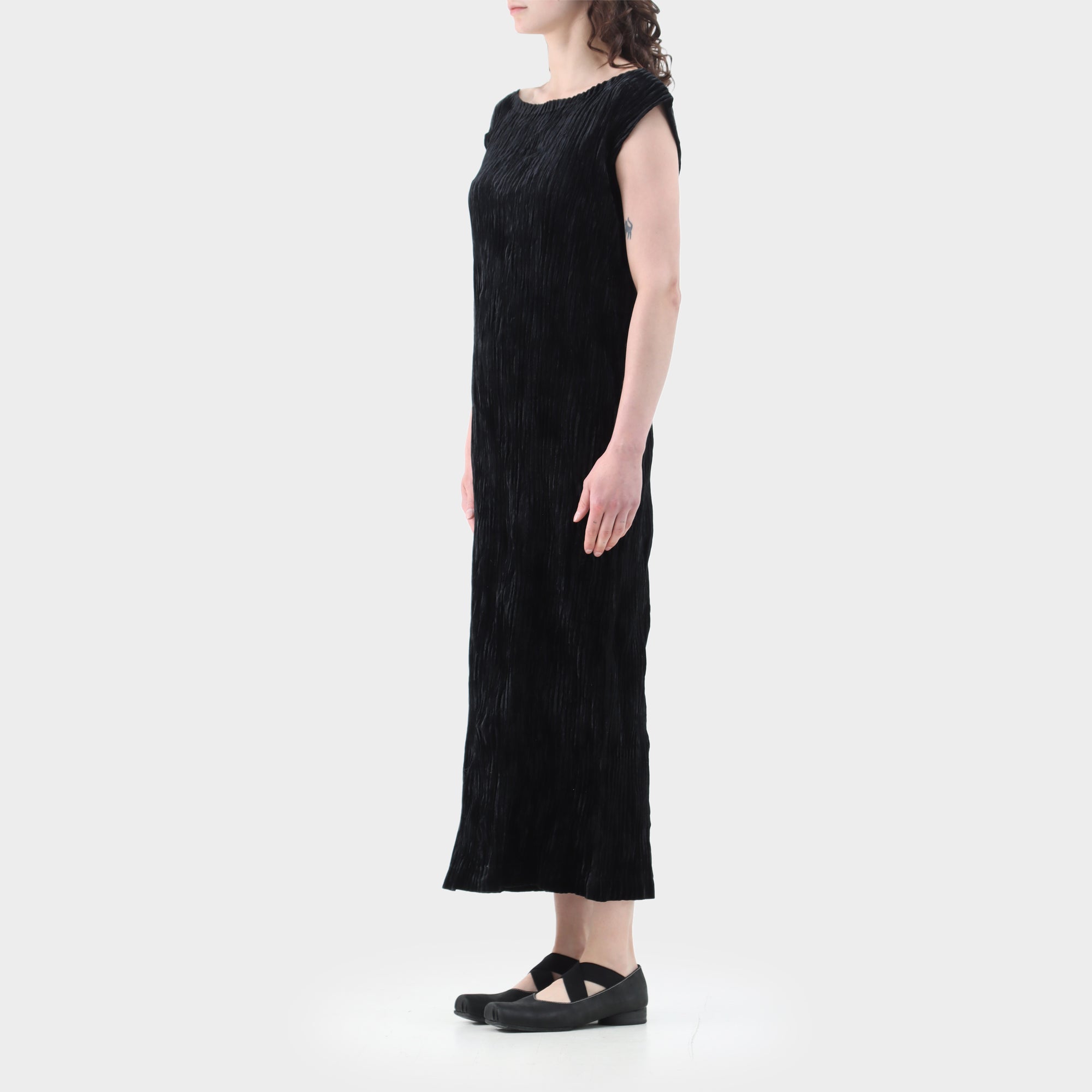 Issey Miyake Velvet Pleat Dress
