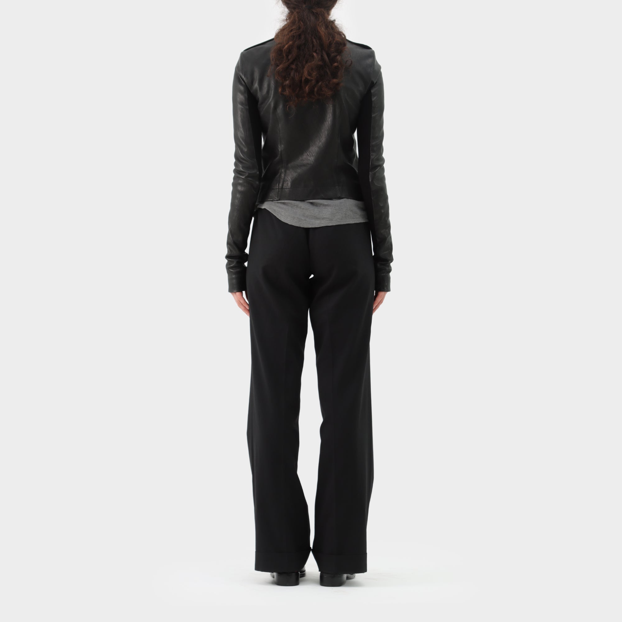 Rick Owens Lamb Leather Biker Jacket