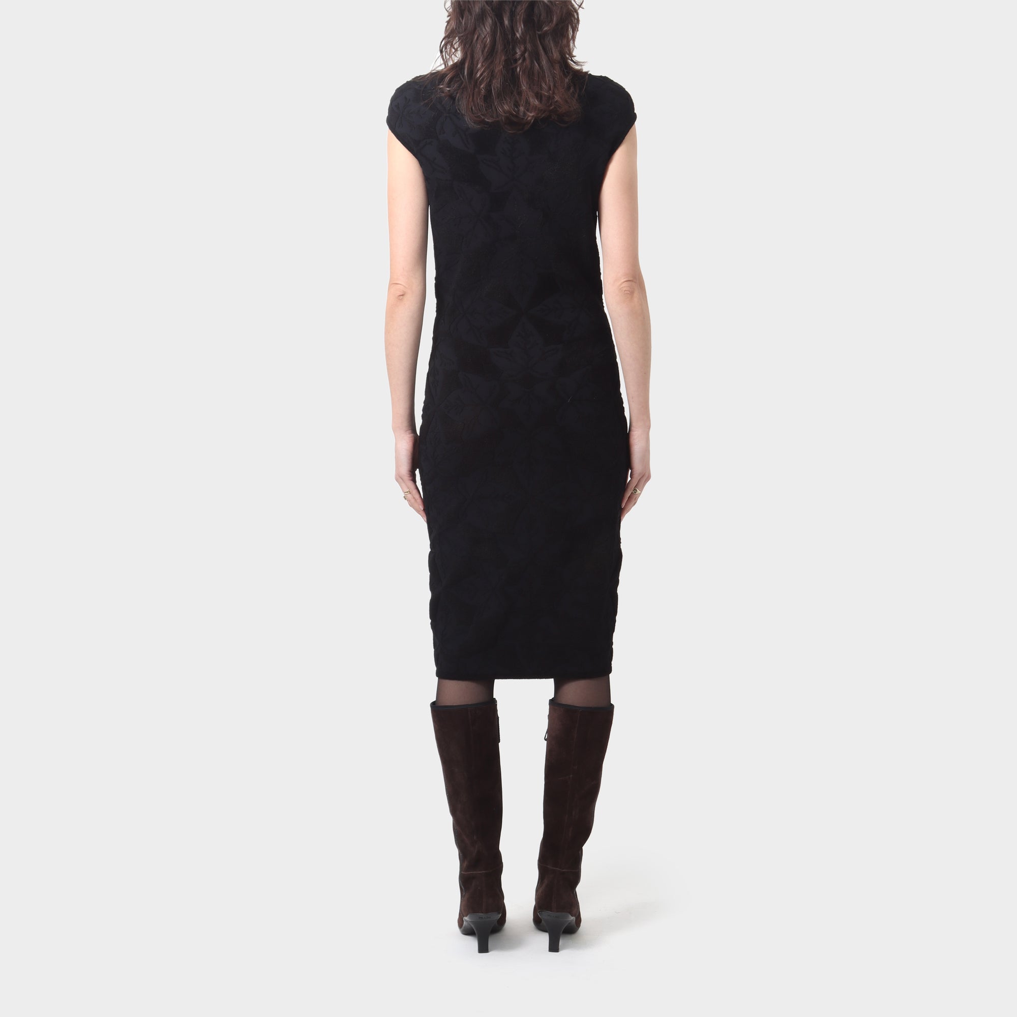Alexander McQueen Ivy Pattern Stretch Bodycon Dress