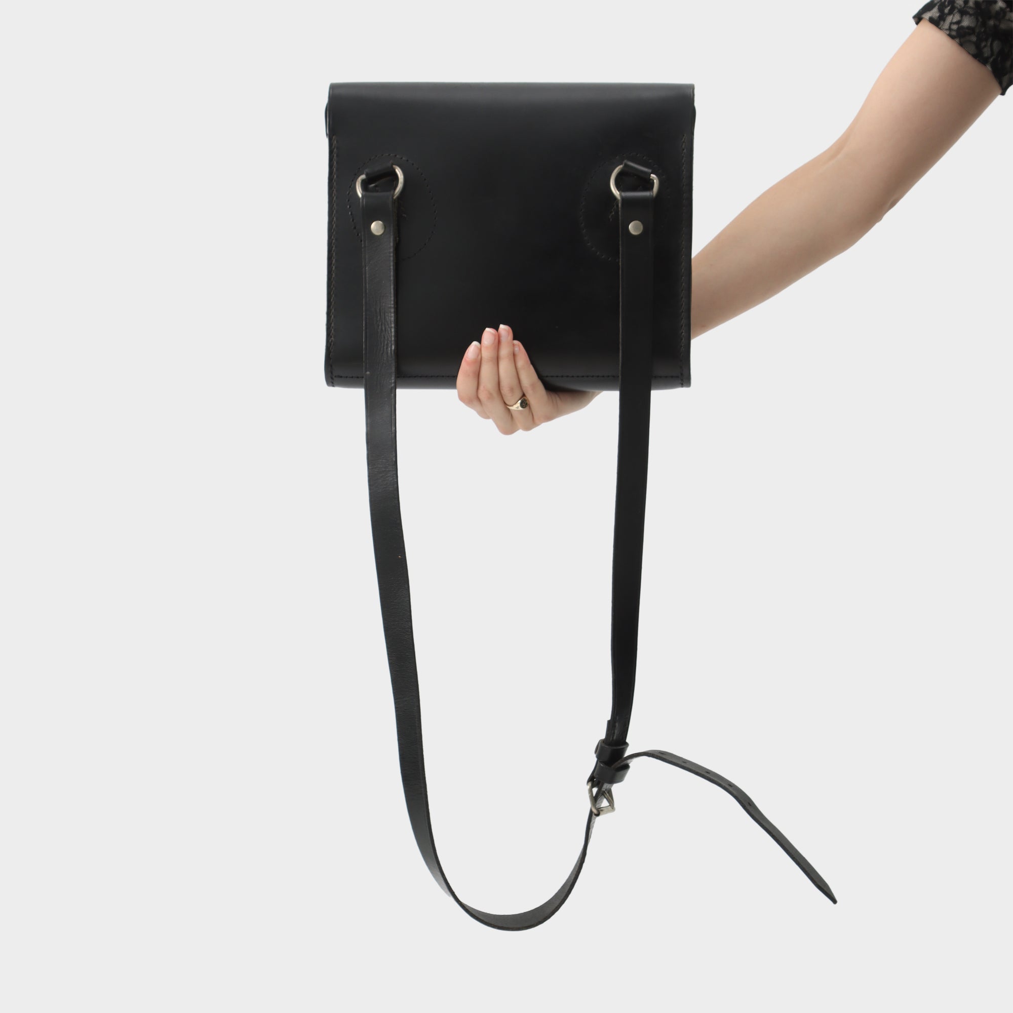 Ann Demeulemeester Hand Sewn Leather Satchel