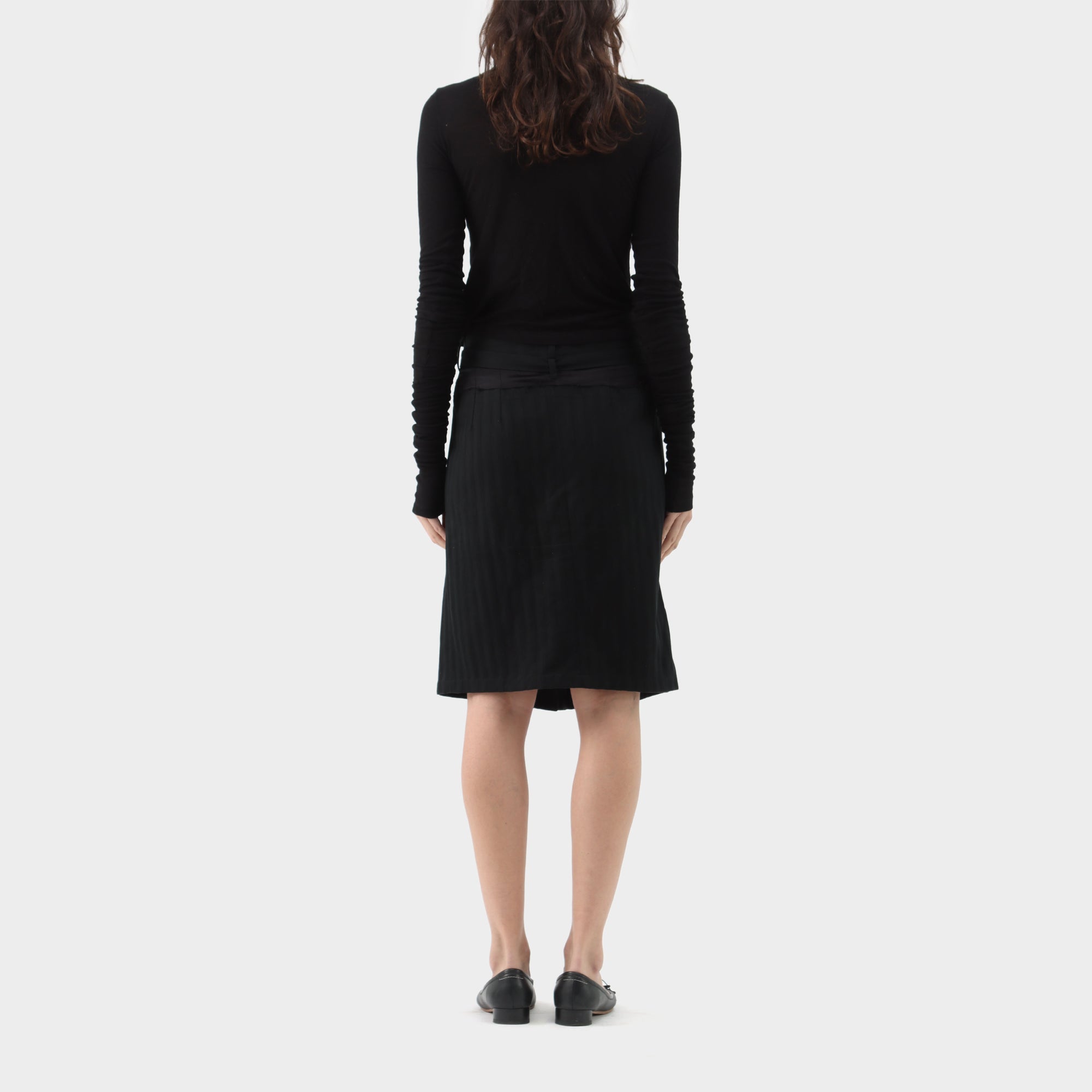 Ann Demeulemeester Cotton Blend Pinstripe Skirt