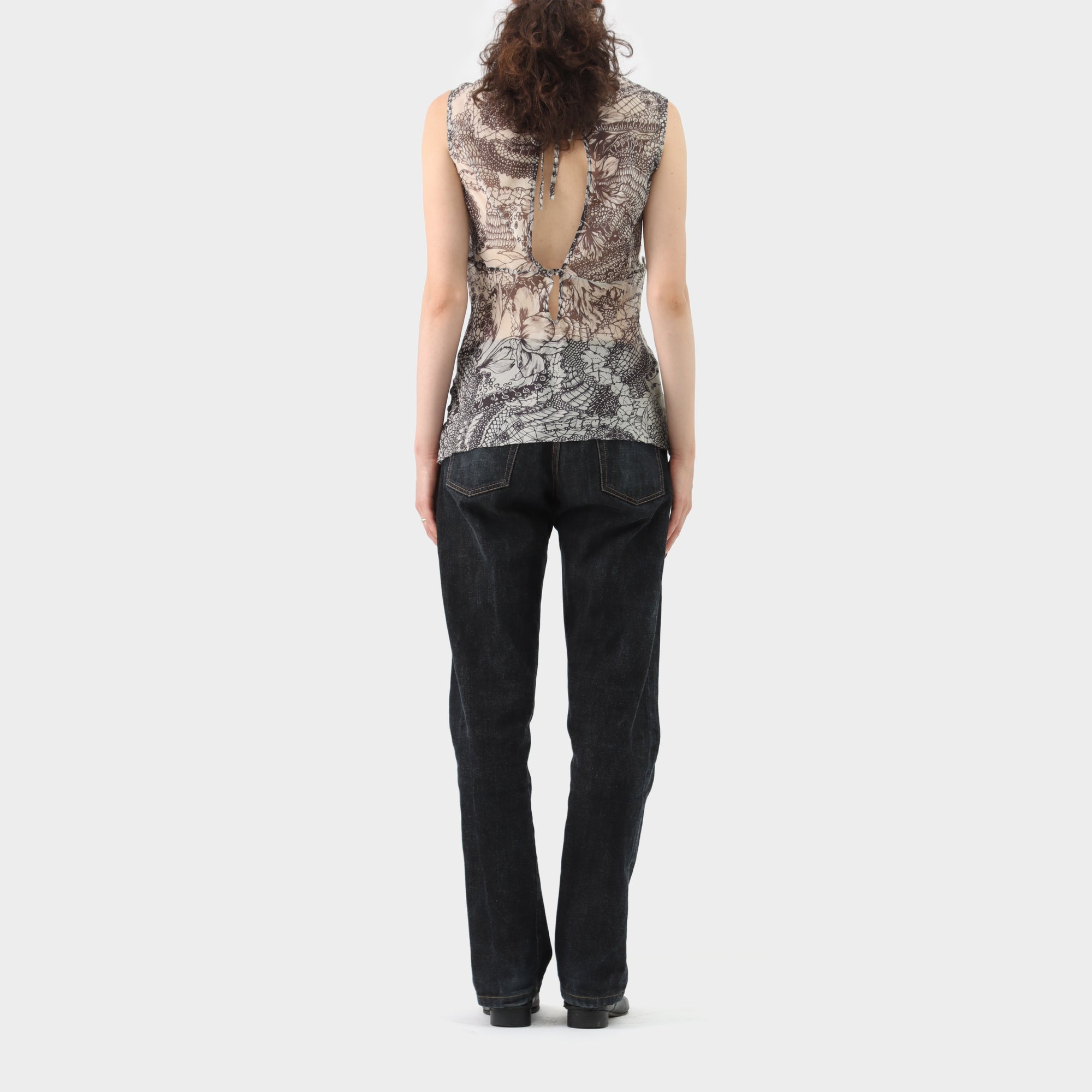 Ann Demeulemeester Sheer Silk Sleeveless top