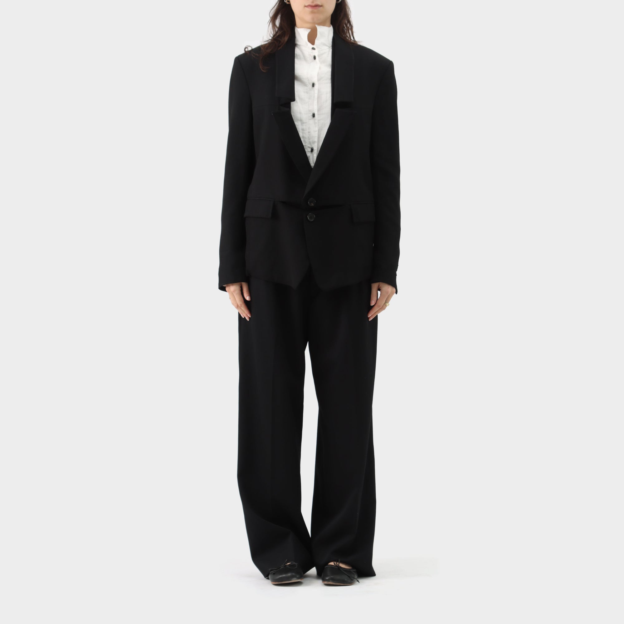 Ann Demeulemeester Wool Panelled Vest and Blazer