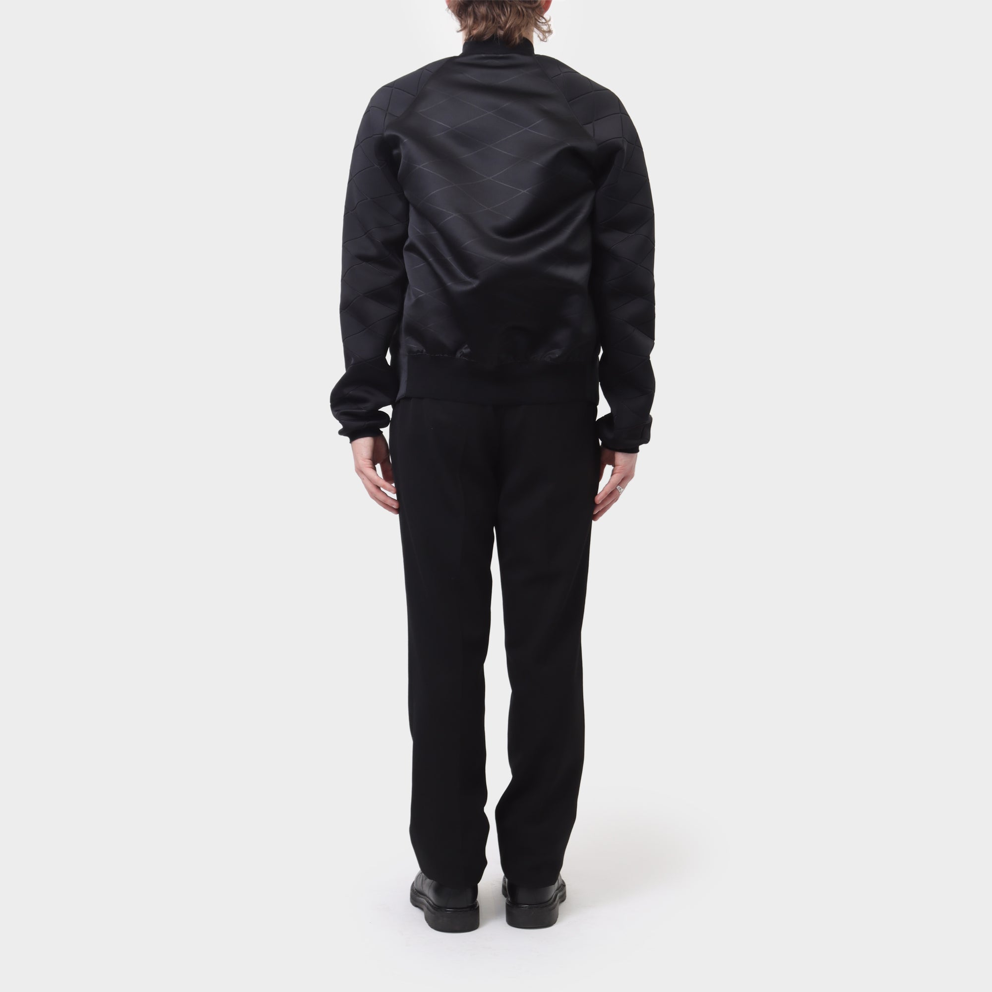 Balenciaga polyester diamond bomber