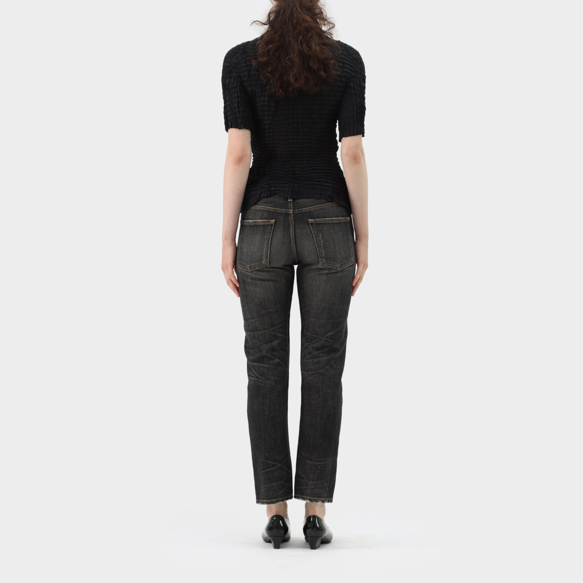 Issey Miyake High Neck Scale Pleat Top