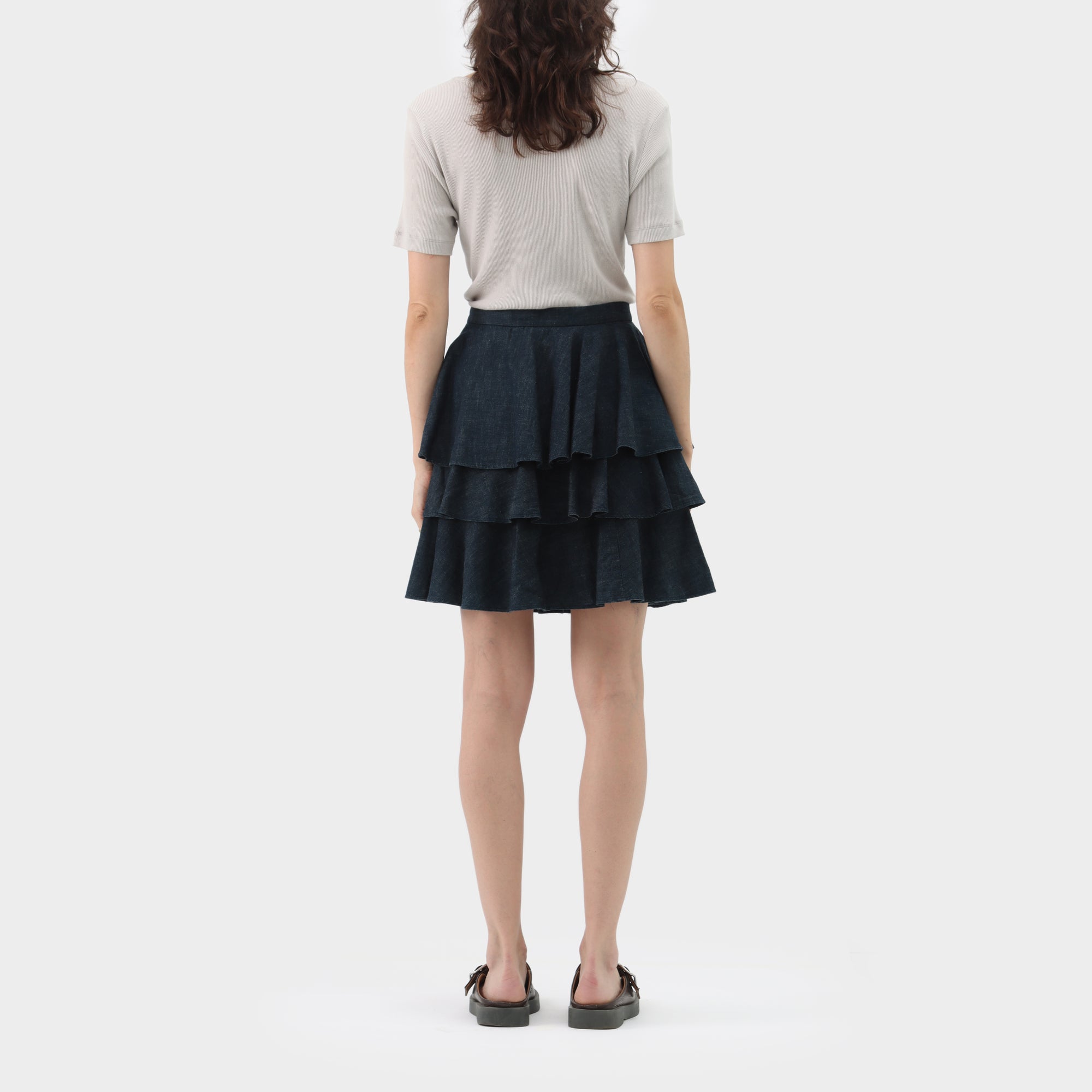 Comme des Garcons SHIRT Denim Ruffle Skirt