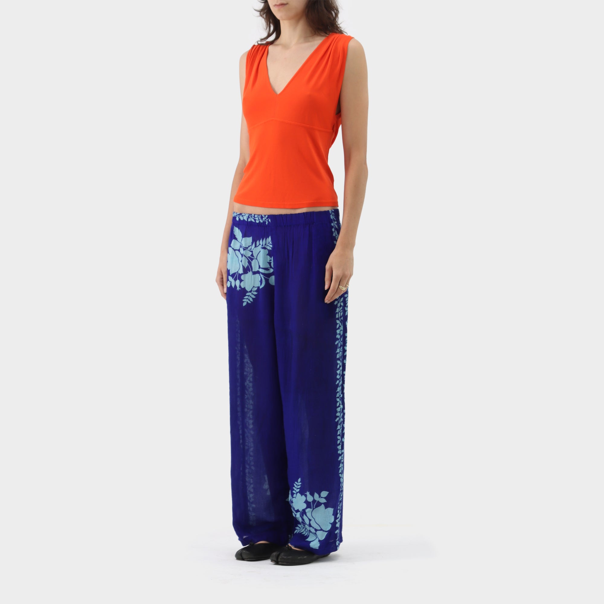 Comme des Garçons Cropped Floral Pants