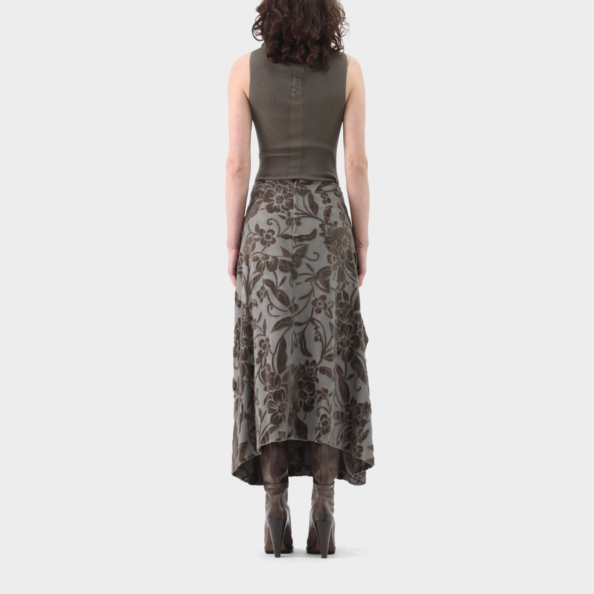 Comme des Garçons Floral Velvet Skirt