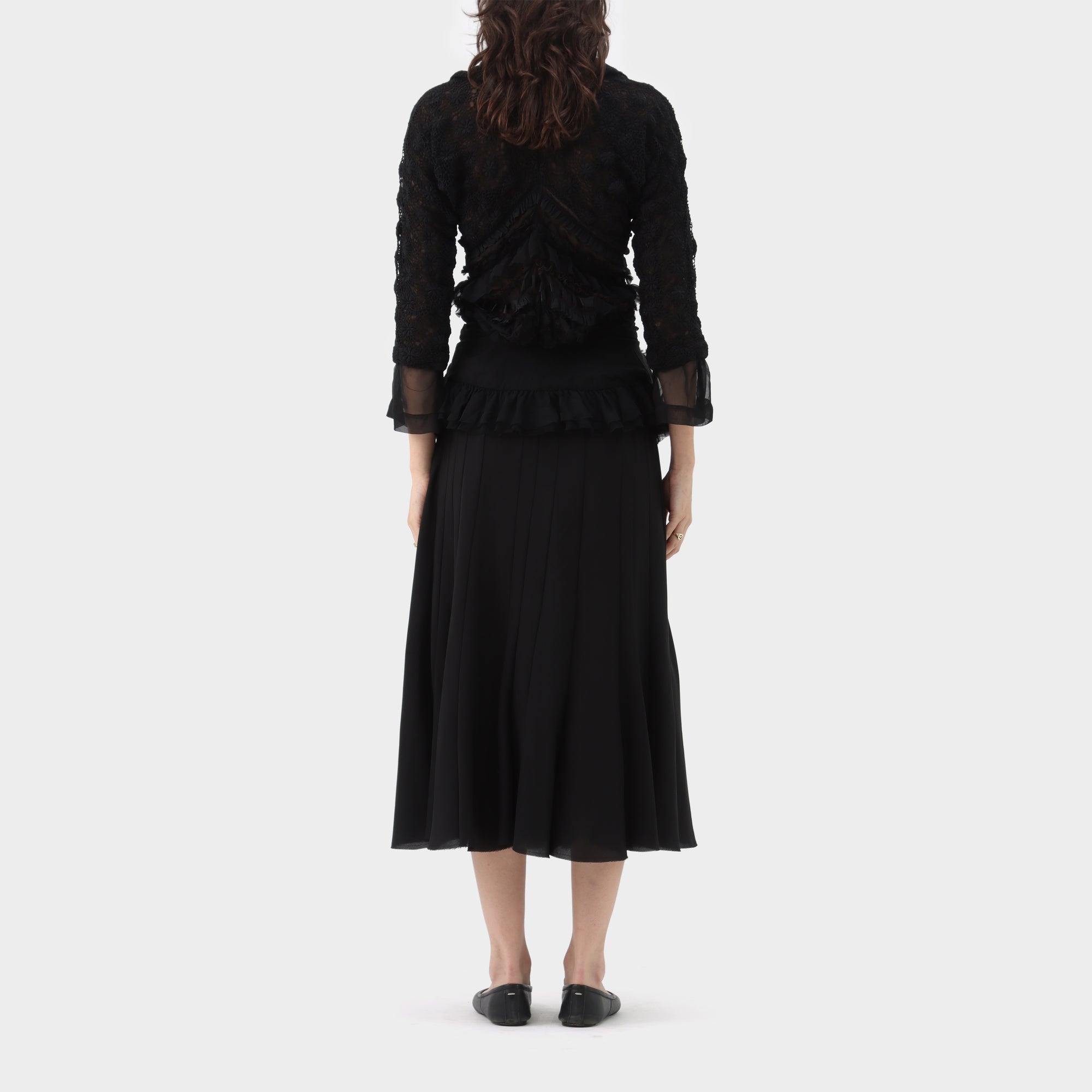 Comme des Garçons Broken Bride Floral Lace Ruffled Jacket