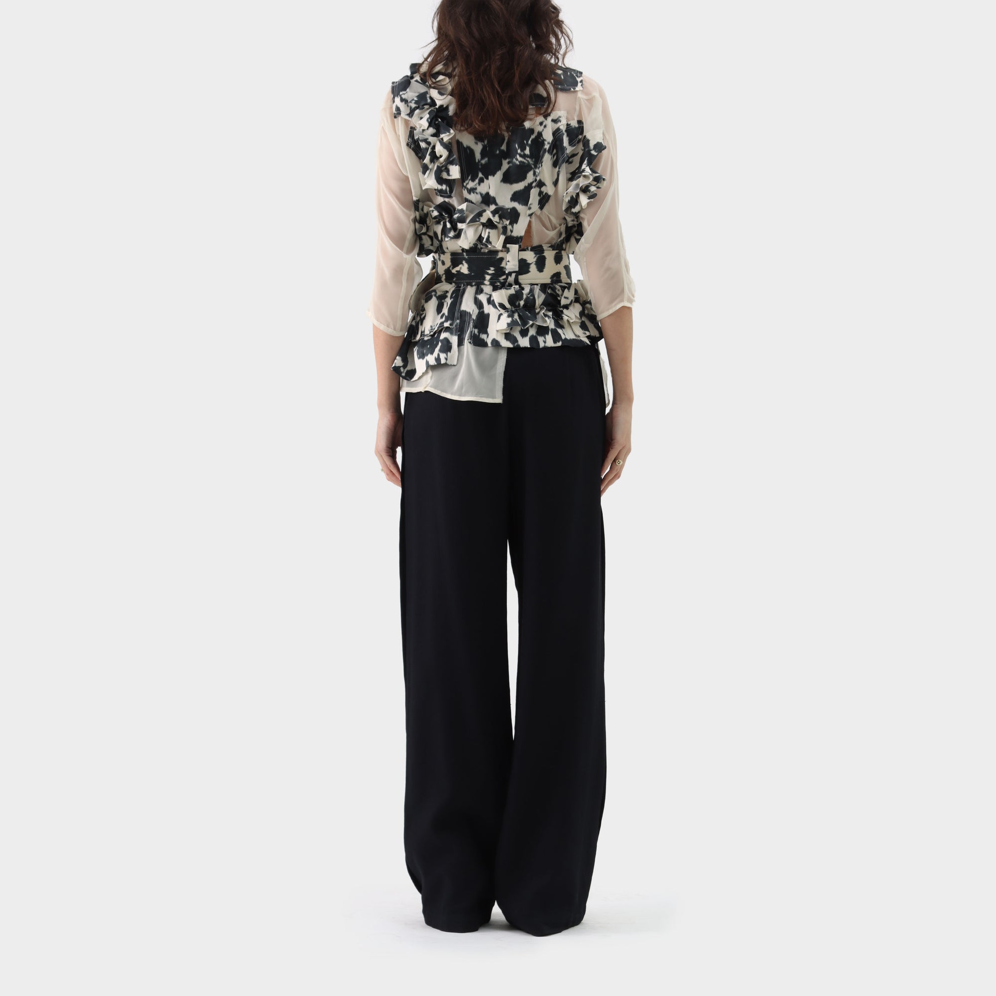 Comme des Garçons Printed Deconstructed Belt Jacket