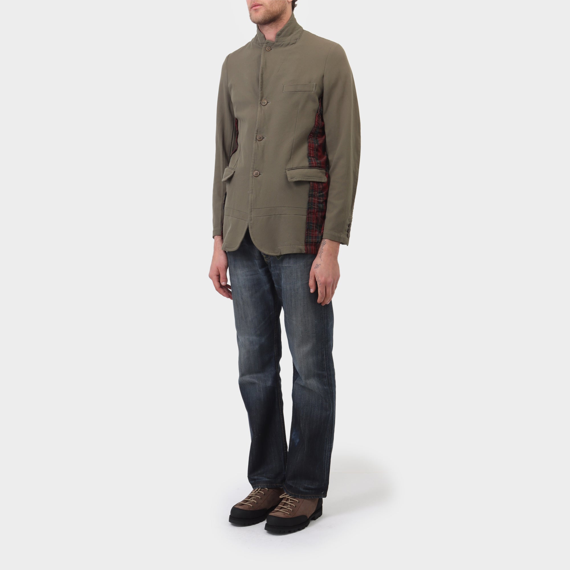 Comme des Garçons Homme Plus Tartan Panelled Jacket