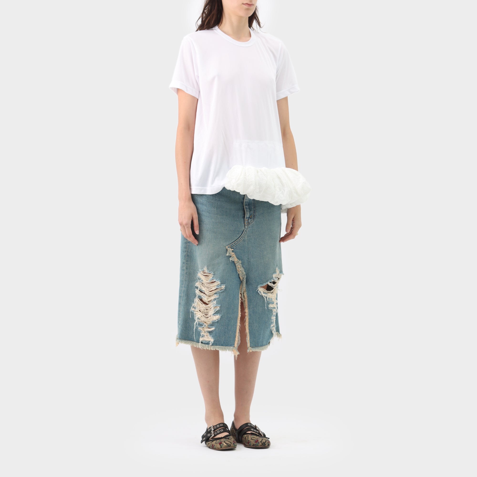 Comme des Garçons Puff Lace Hem Shirt