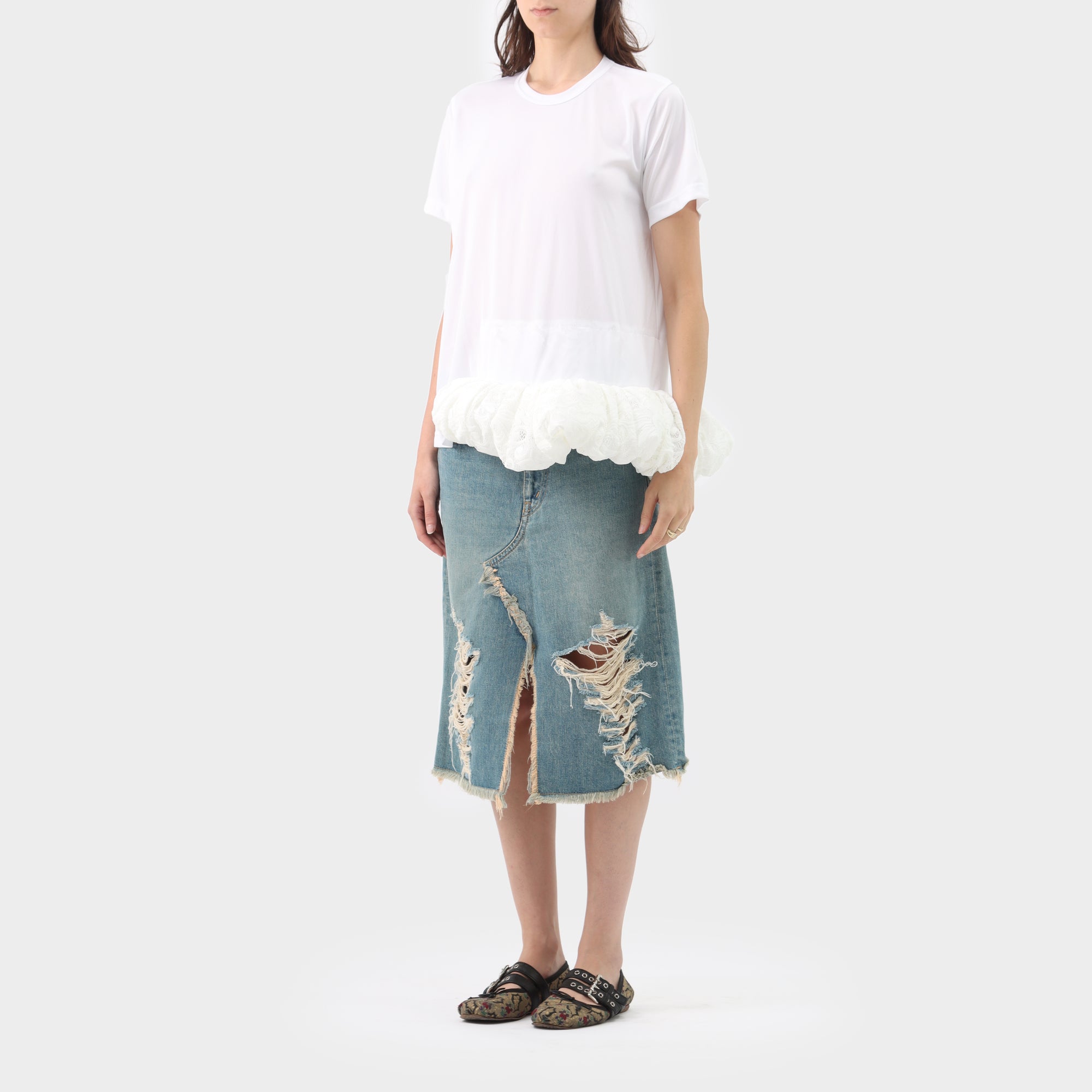 Comme des Garçons Puff Lace Hem Shirt