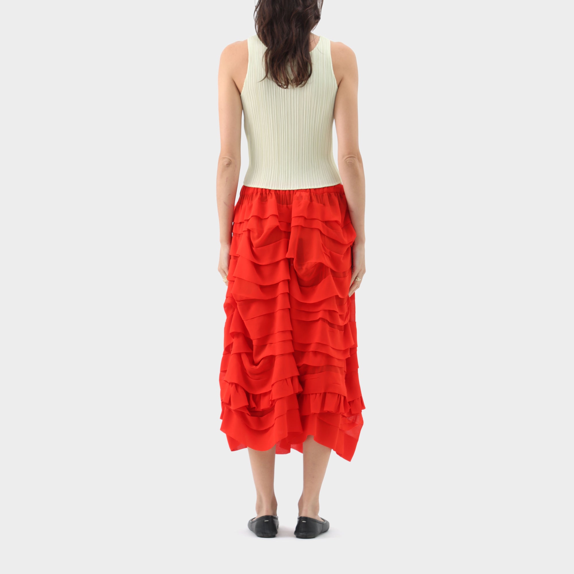 Comme Des Garçons Girl Chiffon Ruffle Skirt