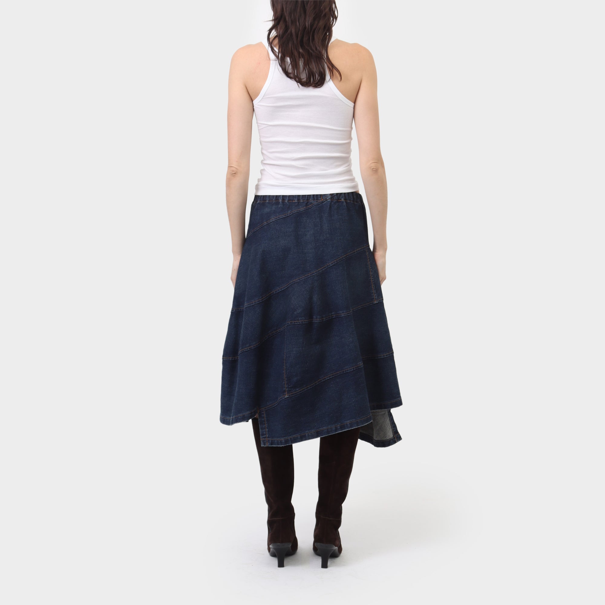 Comme des Garçons Tricot Denim Swirl Skirt