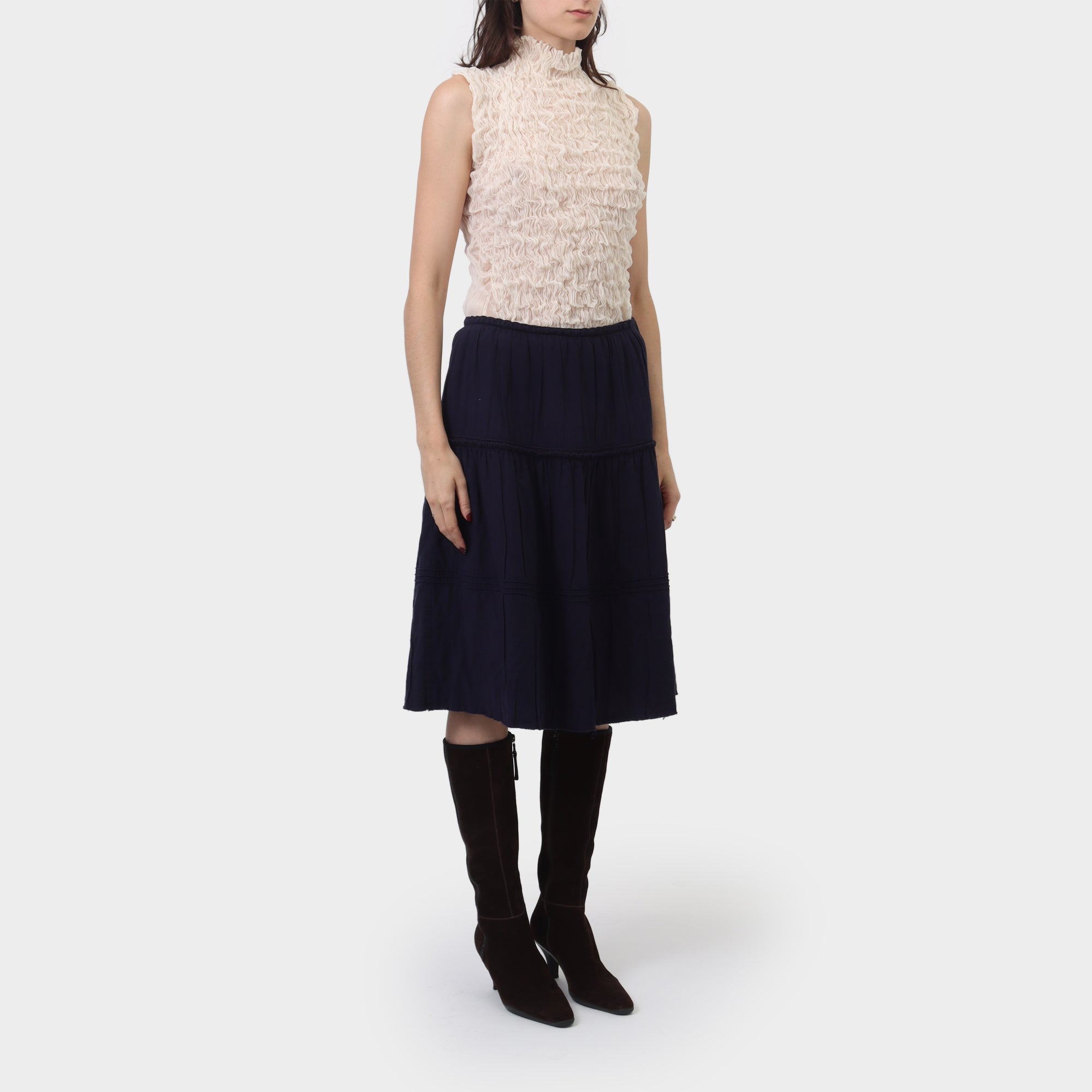 Comme des Garçons Panelled Lace Lined Skirt