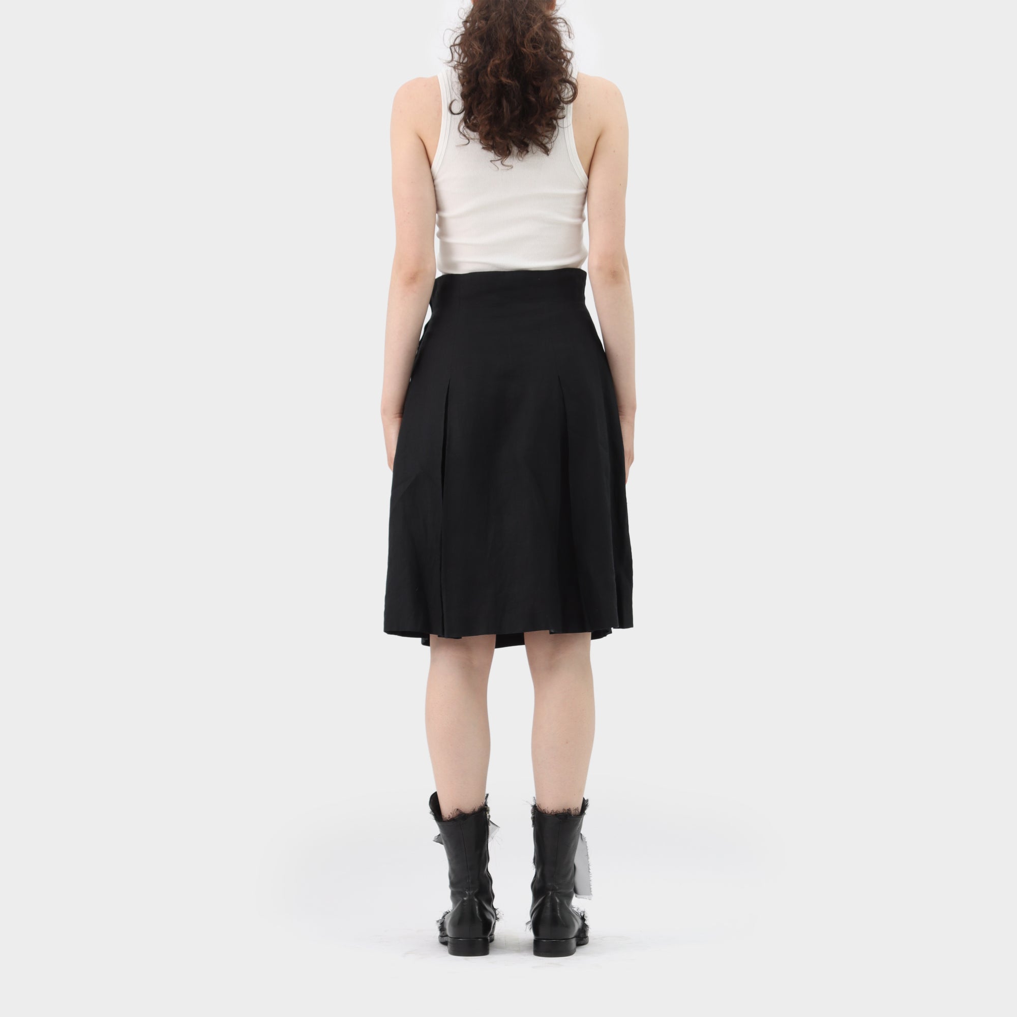 Comme des Garçons Tricot Linen Box Pleat Skirt