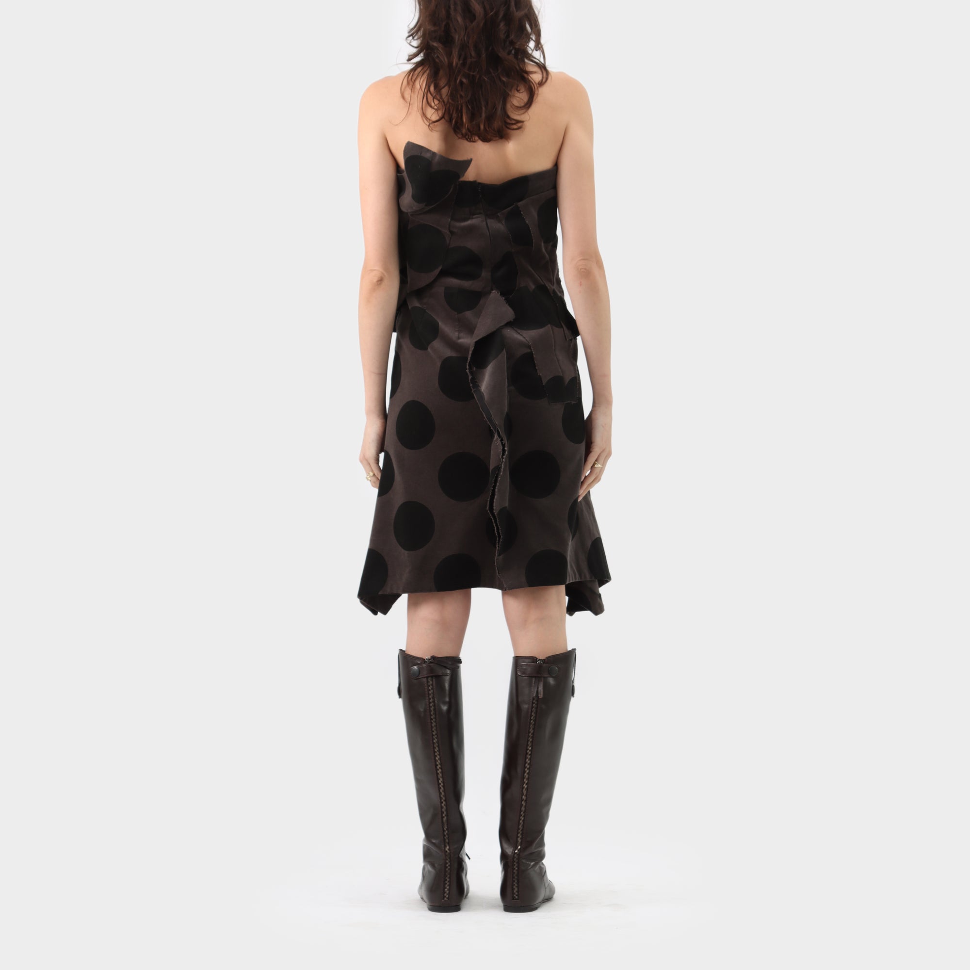 Comme des Garçons Reworked Velvet Polka Dot Dress