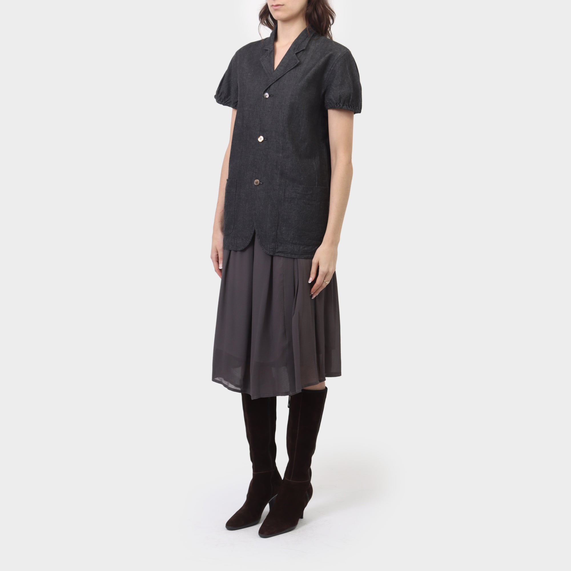 Comme des Garcons Tricot Denim Short Sleeve Jacket