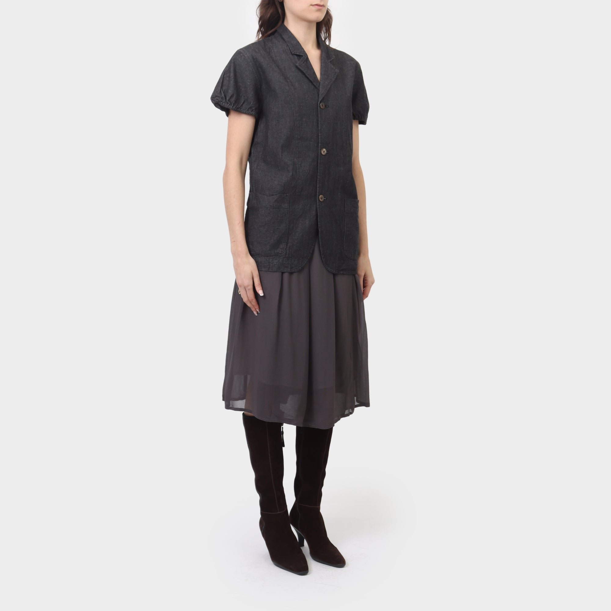 Comme des Garcons Tricot Denim Short Sleeve Jacket