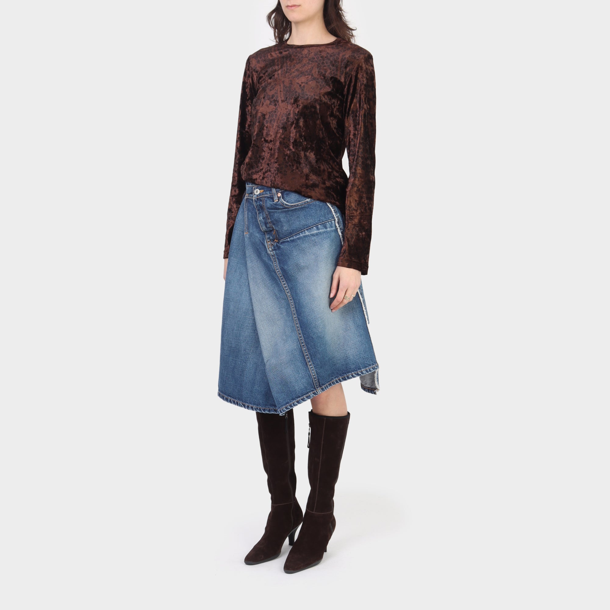 Comme des Garçons Tricot Printed Velvet Long Sleeve