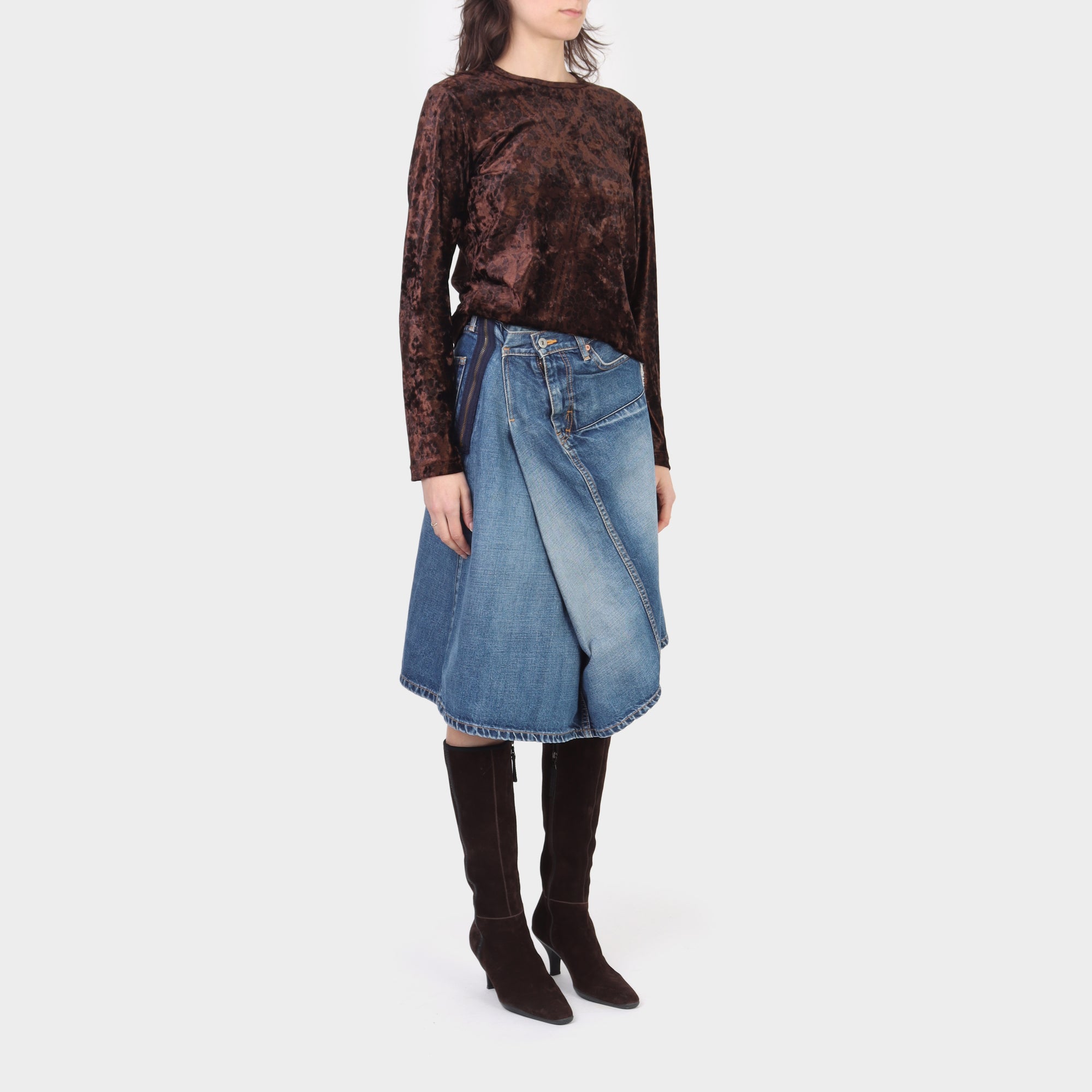 Comme des Garçons Tricot Printed Velvet Long Sleeve