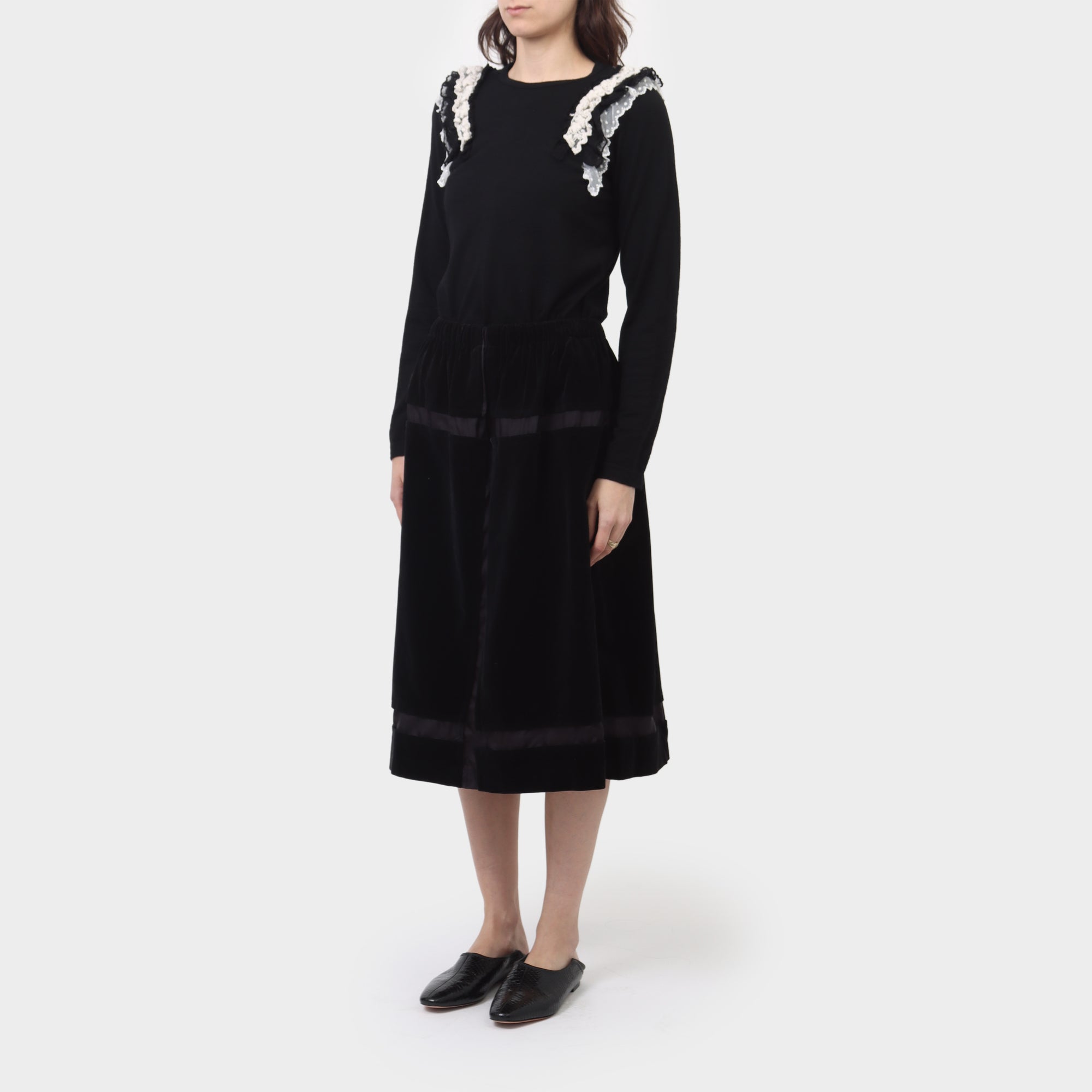 Comme des Garcons Robe de Chambre Panelled Velvet Skirt