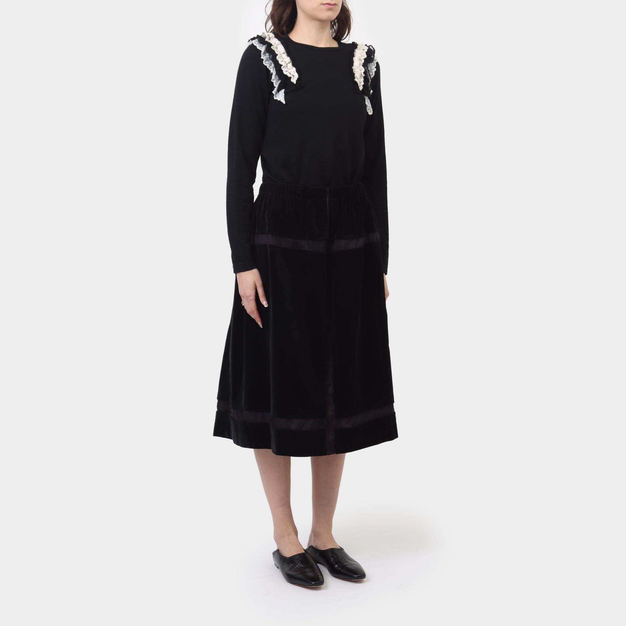 Comme des Garcons Robe de Chambre Panelled Velvet Skirt