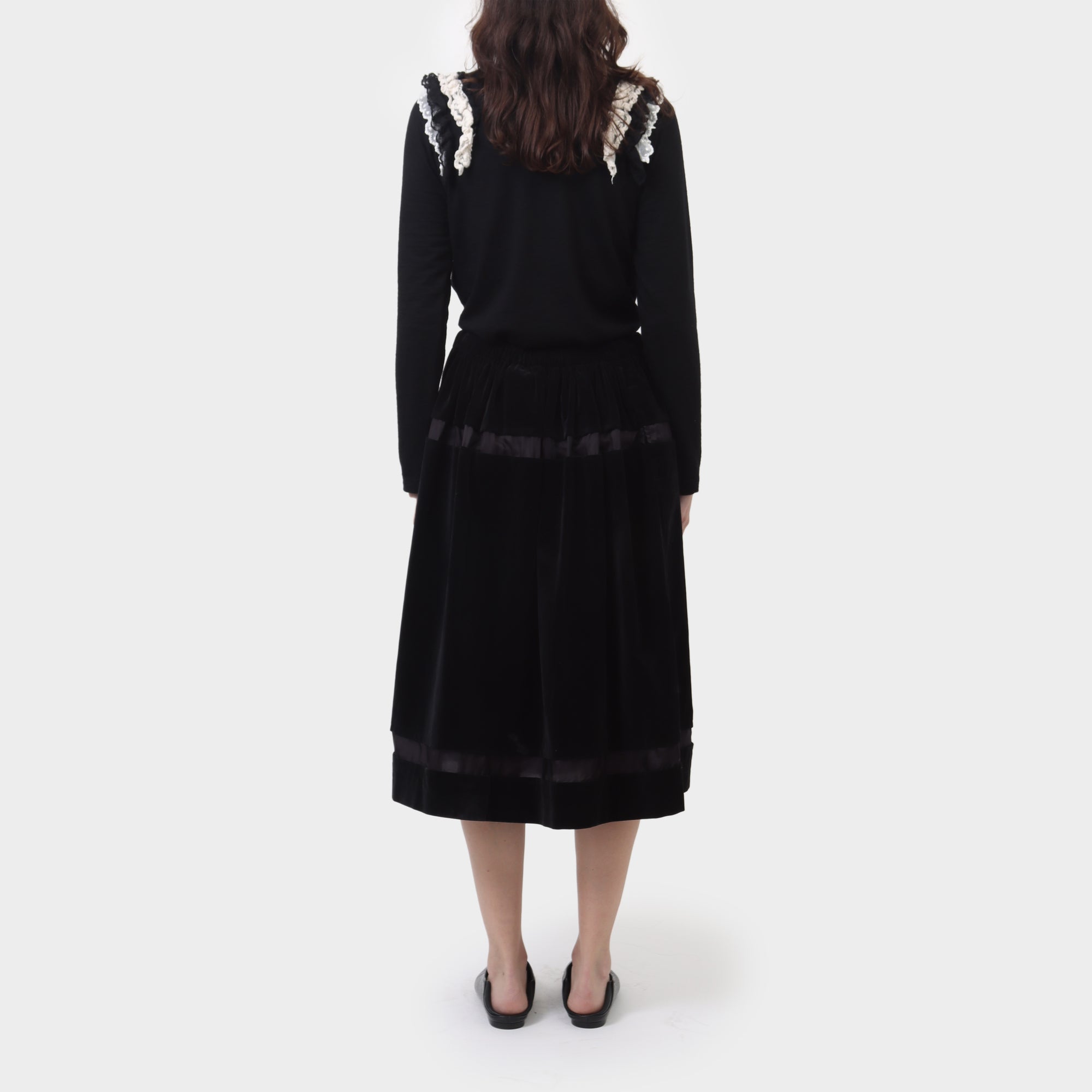 Comme des Garcons Robe de Chambre Panelled Velvet Skirt