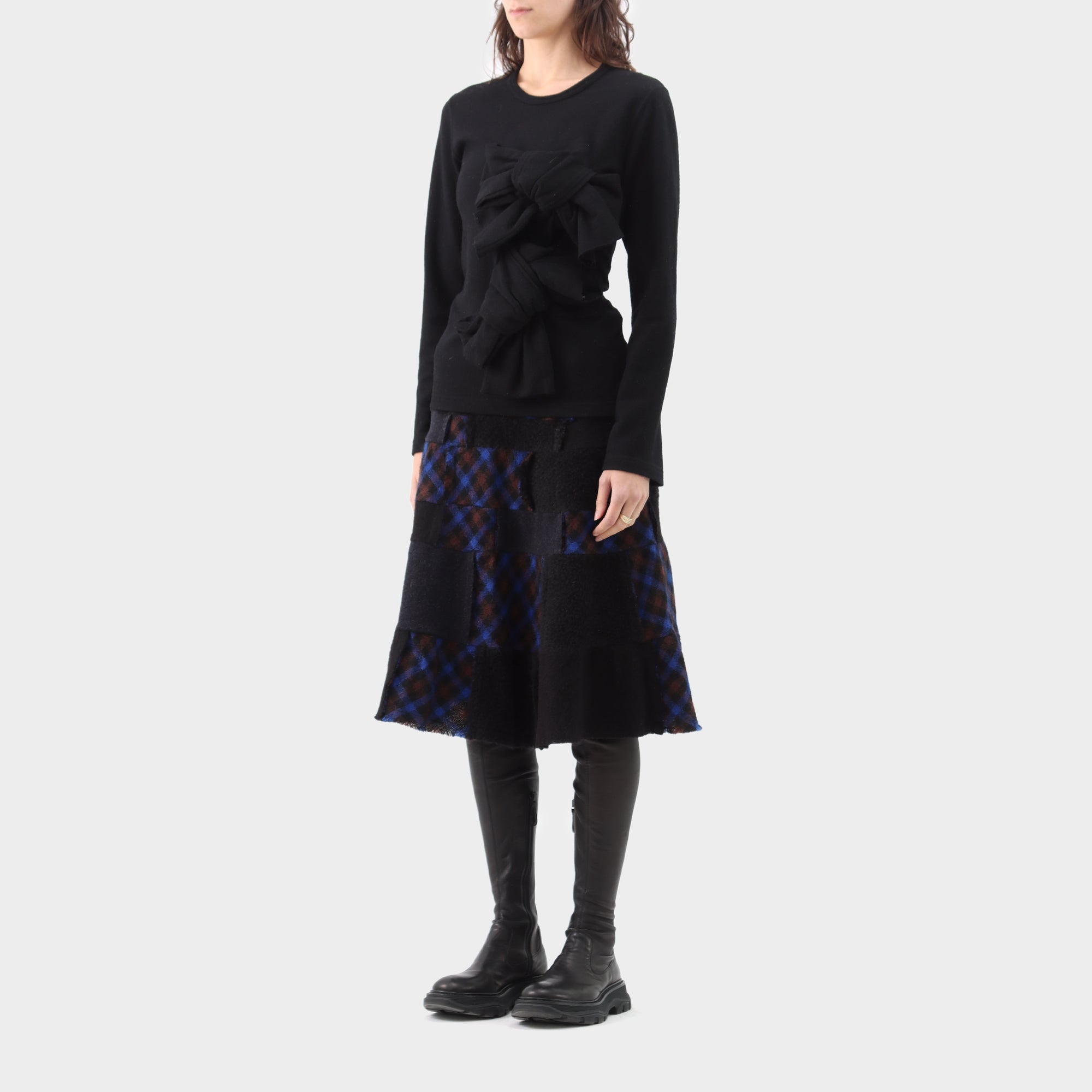 Comme des Garçons Wool Bow Long Sleeve Top