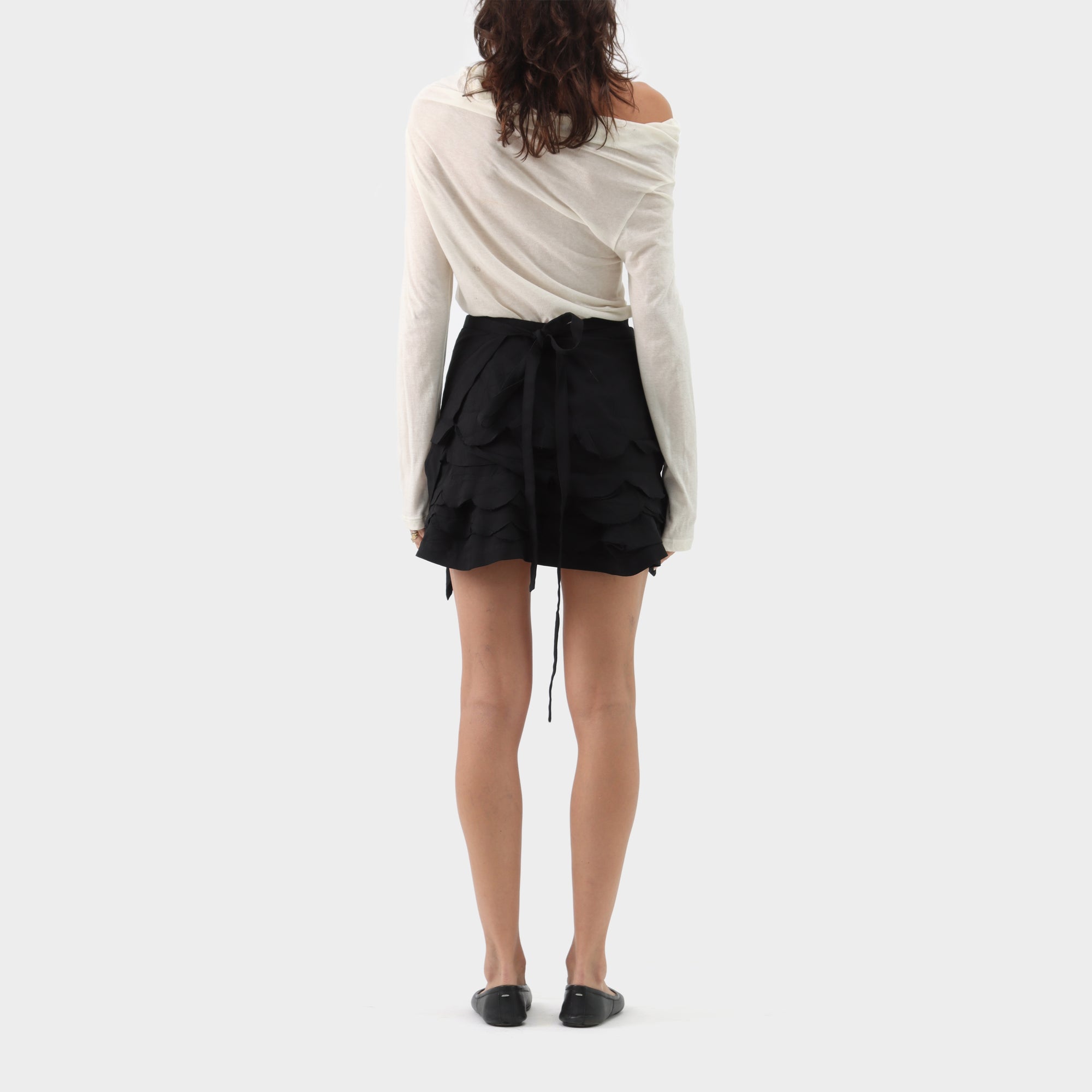 Comme des Garçons Tiered Scalloped Wrap Skirt