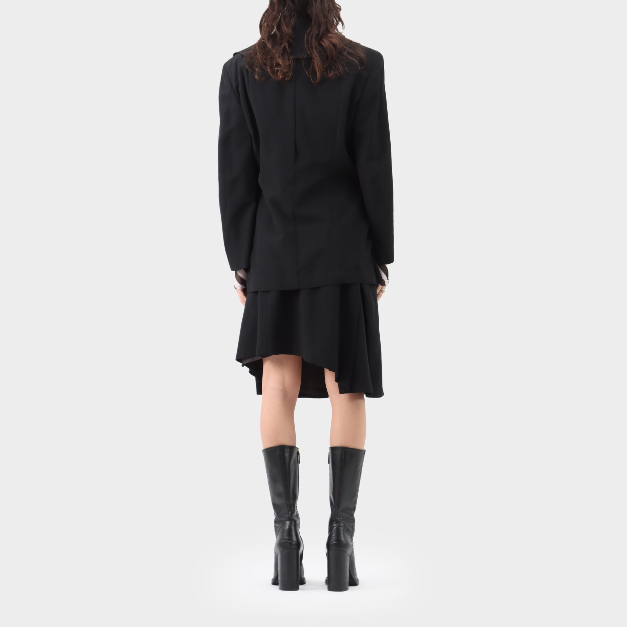 Comme des Garçons wool/polyester ruffle suit