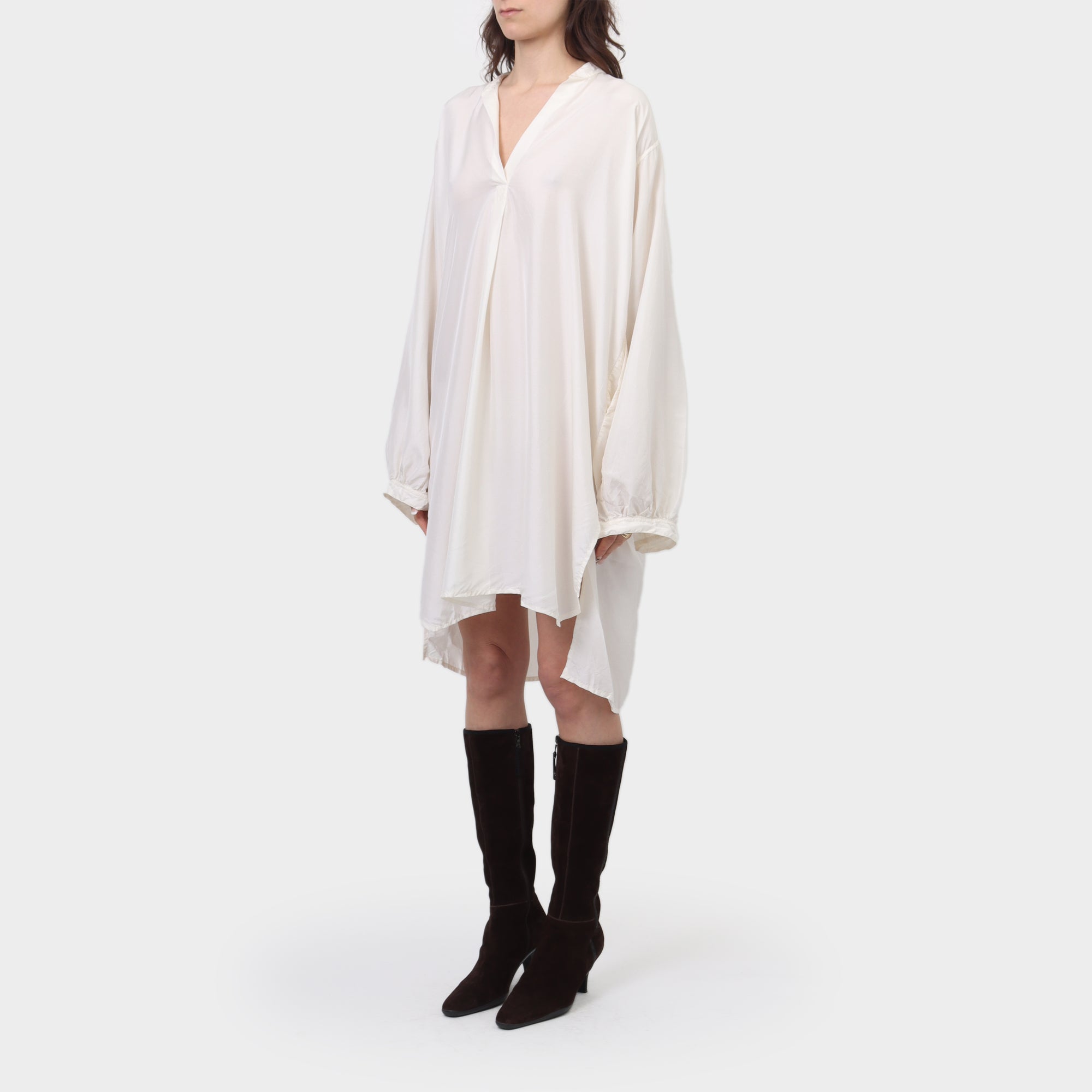 Daniela Gregis Silk Gathered Dress