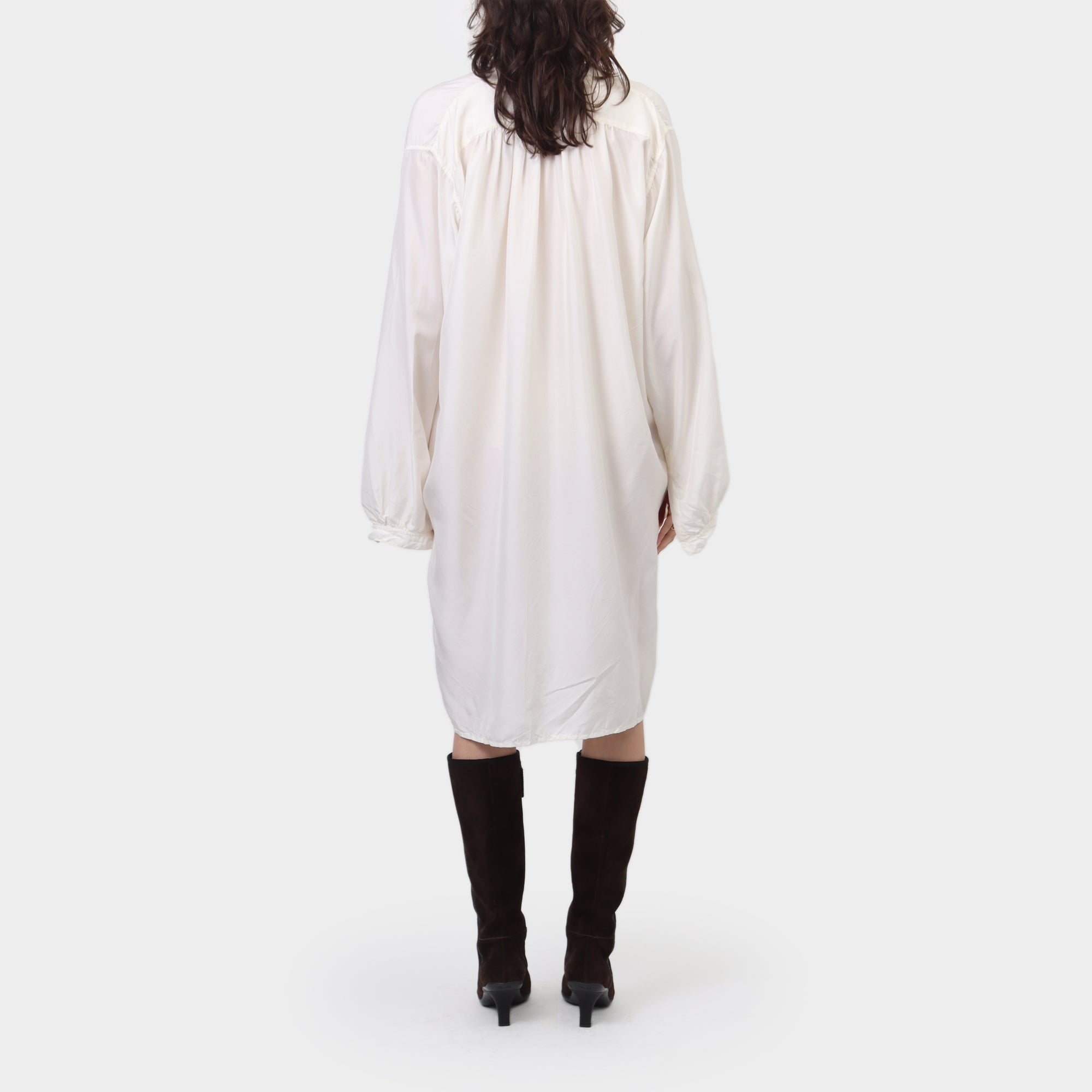 Daniela Gregis Silk Gathered Dress