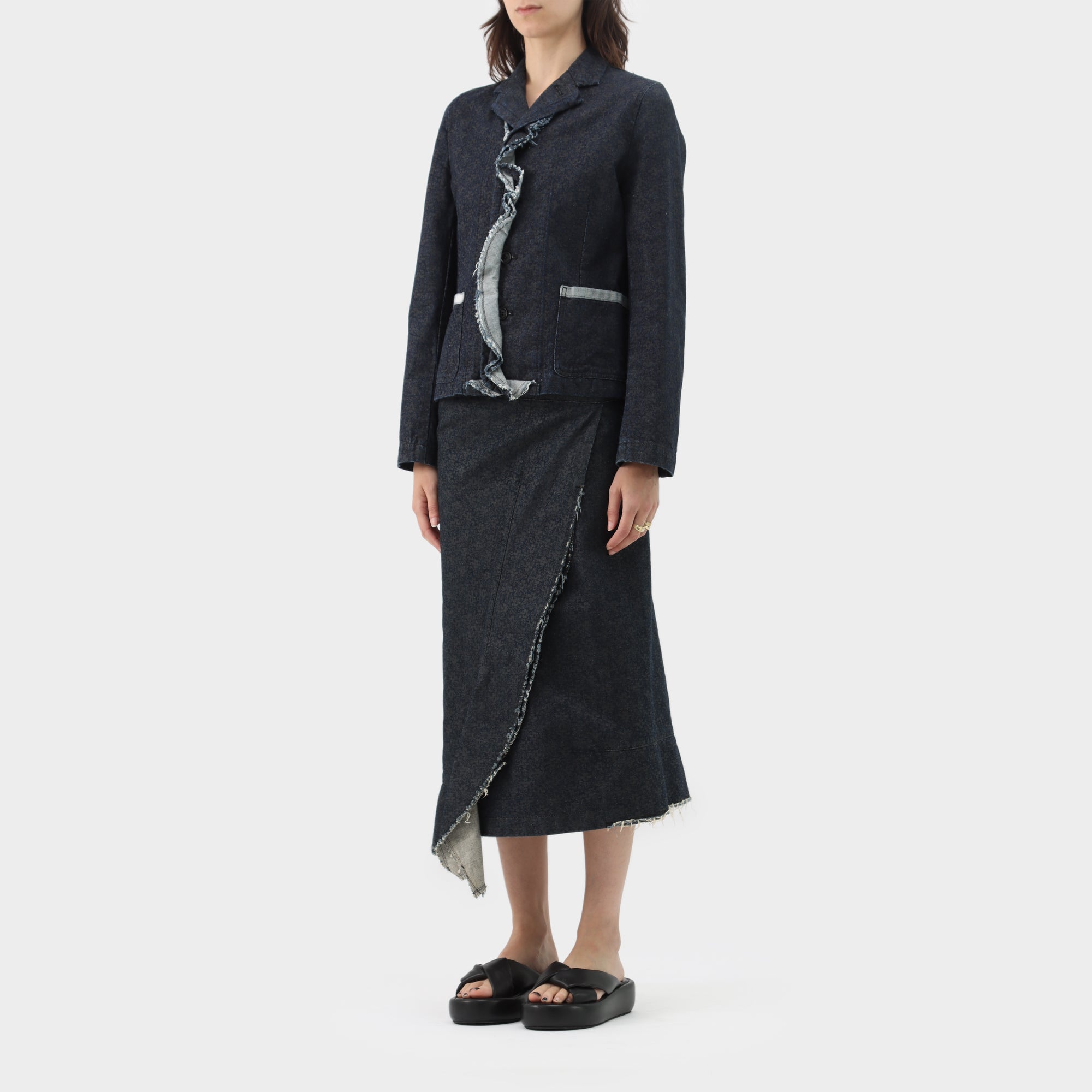 Comme Des Garcons Robe de Chambre Printed Denim Jacket