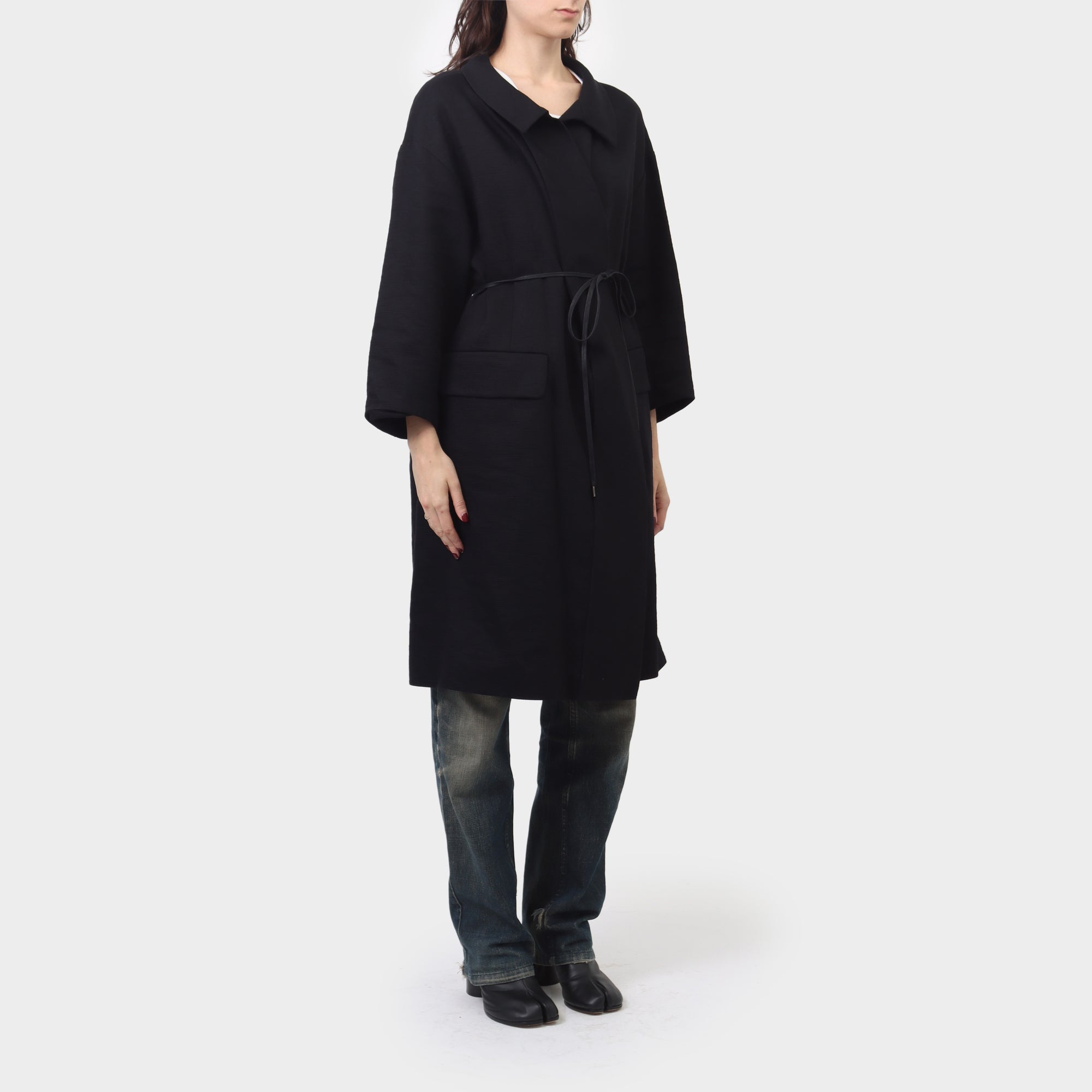 Dries van Noten Linen Wrap Coat