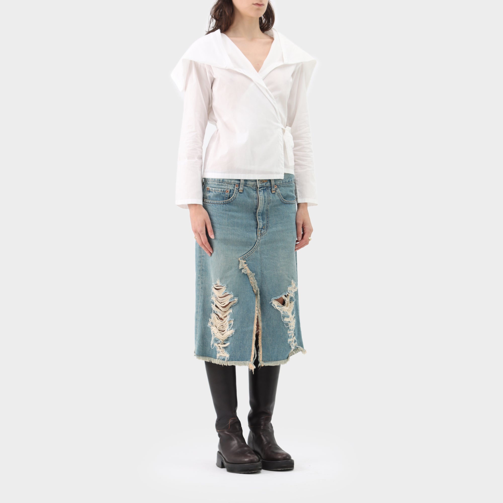 Dries van Noten Split Collar Wrap Shirt