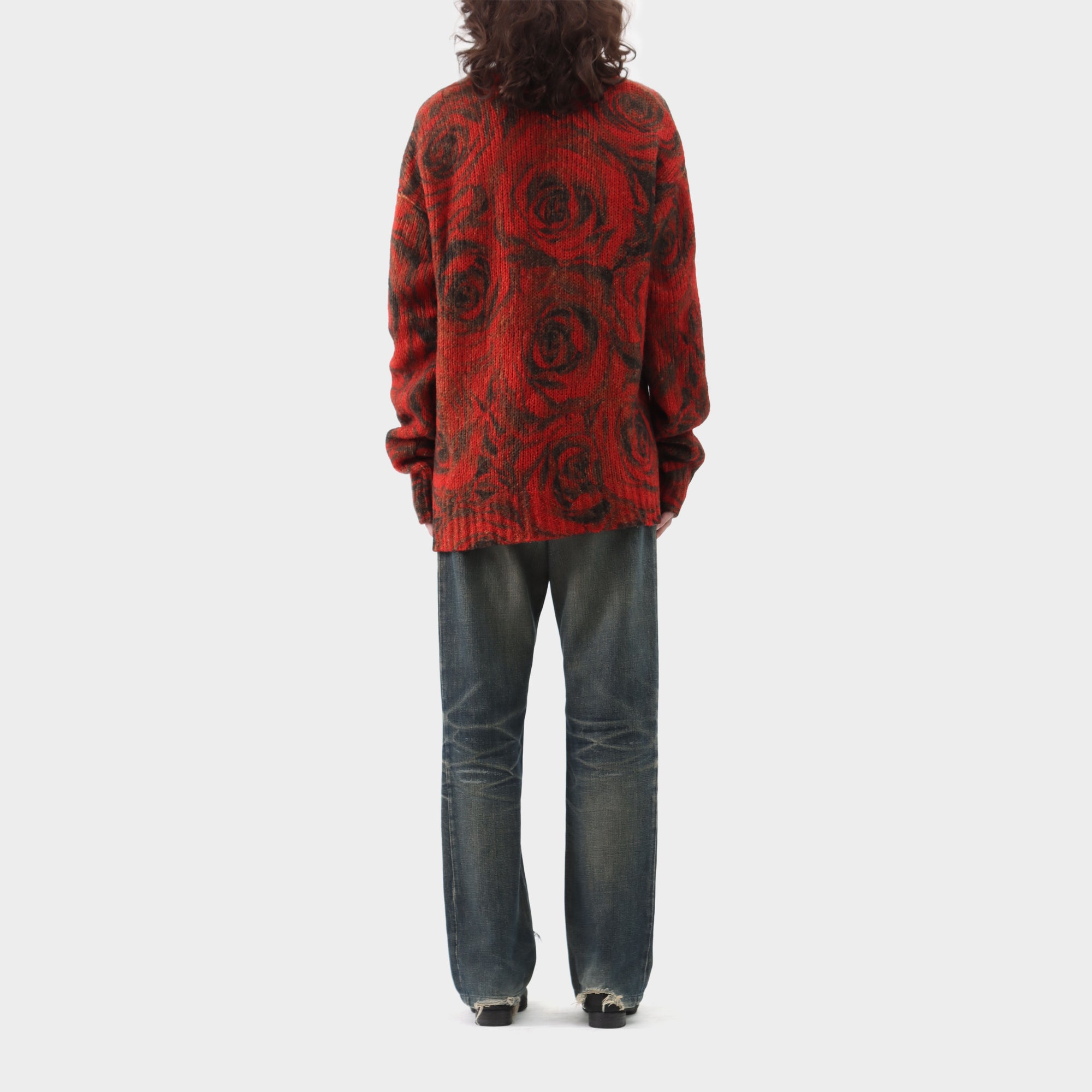 Dries van Noten Rose print Knit Jumper