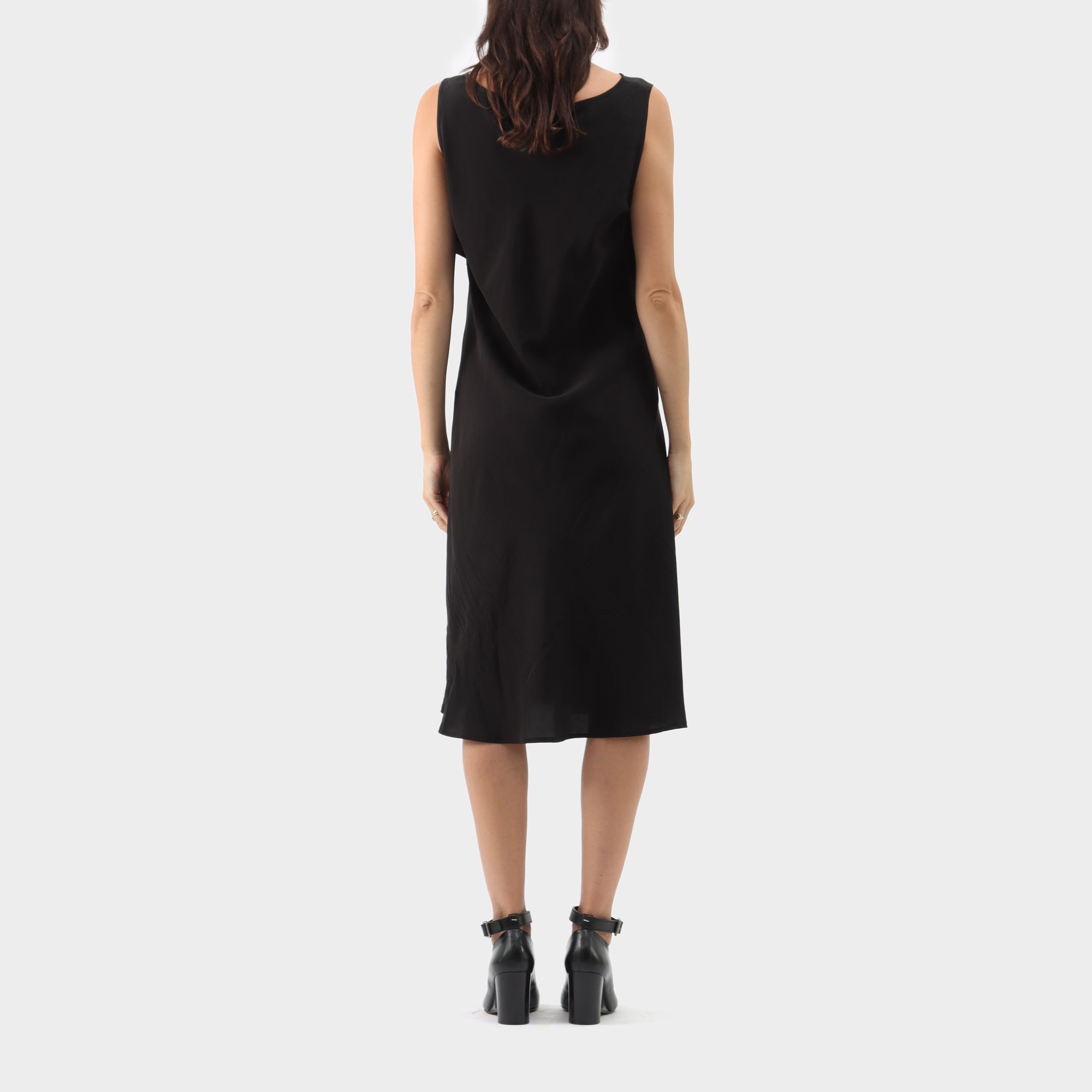 Dries van Note Bias Cut Ruffle Applique Dress