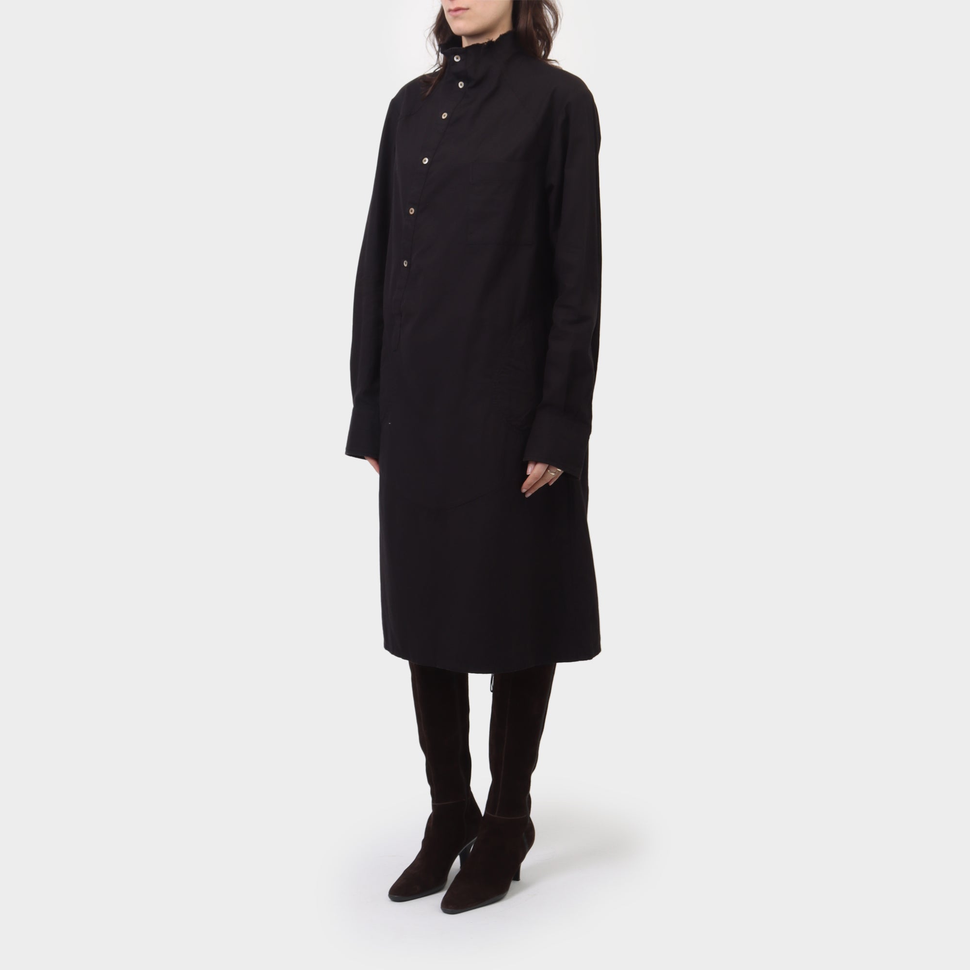 ESS Laboratory Distressed Cotton Collar Dress