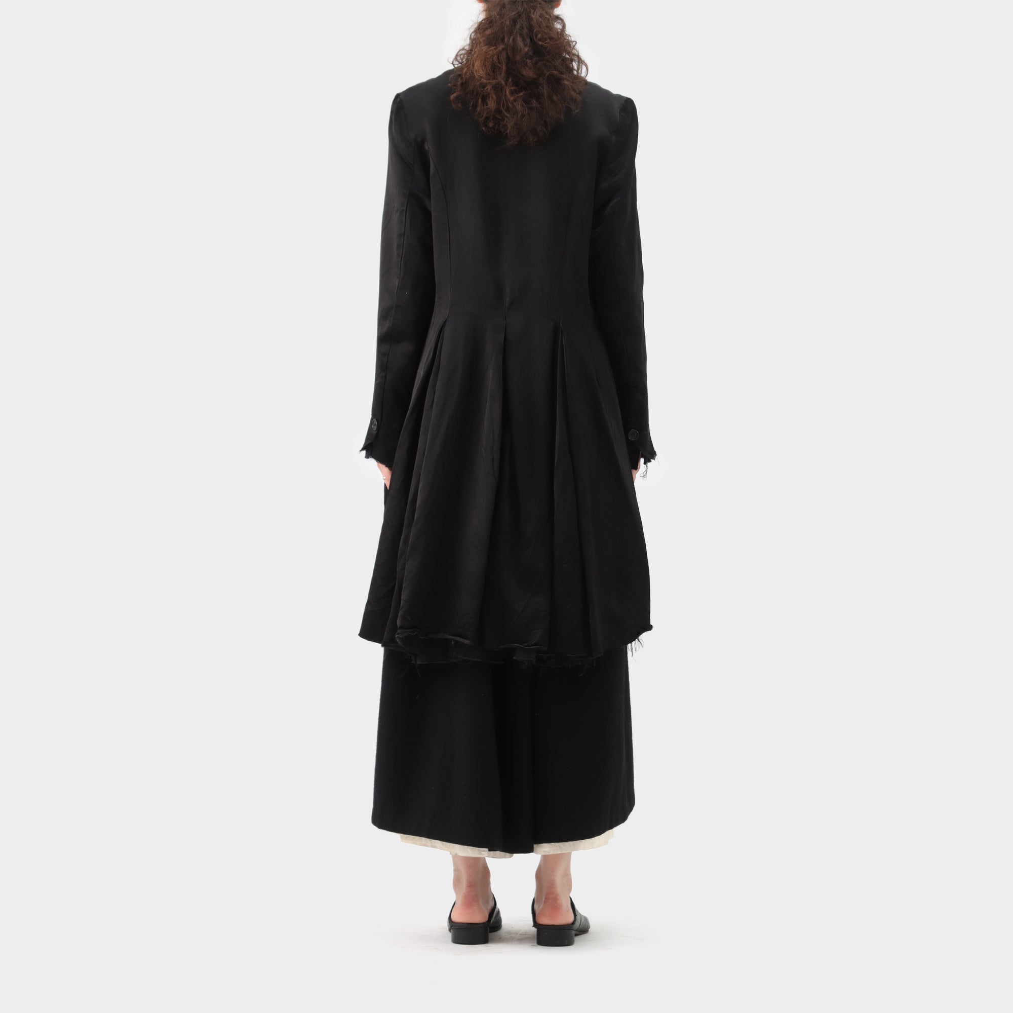 Elena Dawson Layered Raw Edge Coat