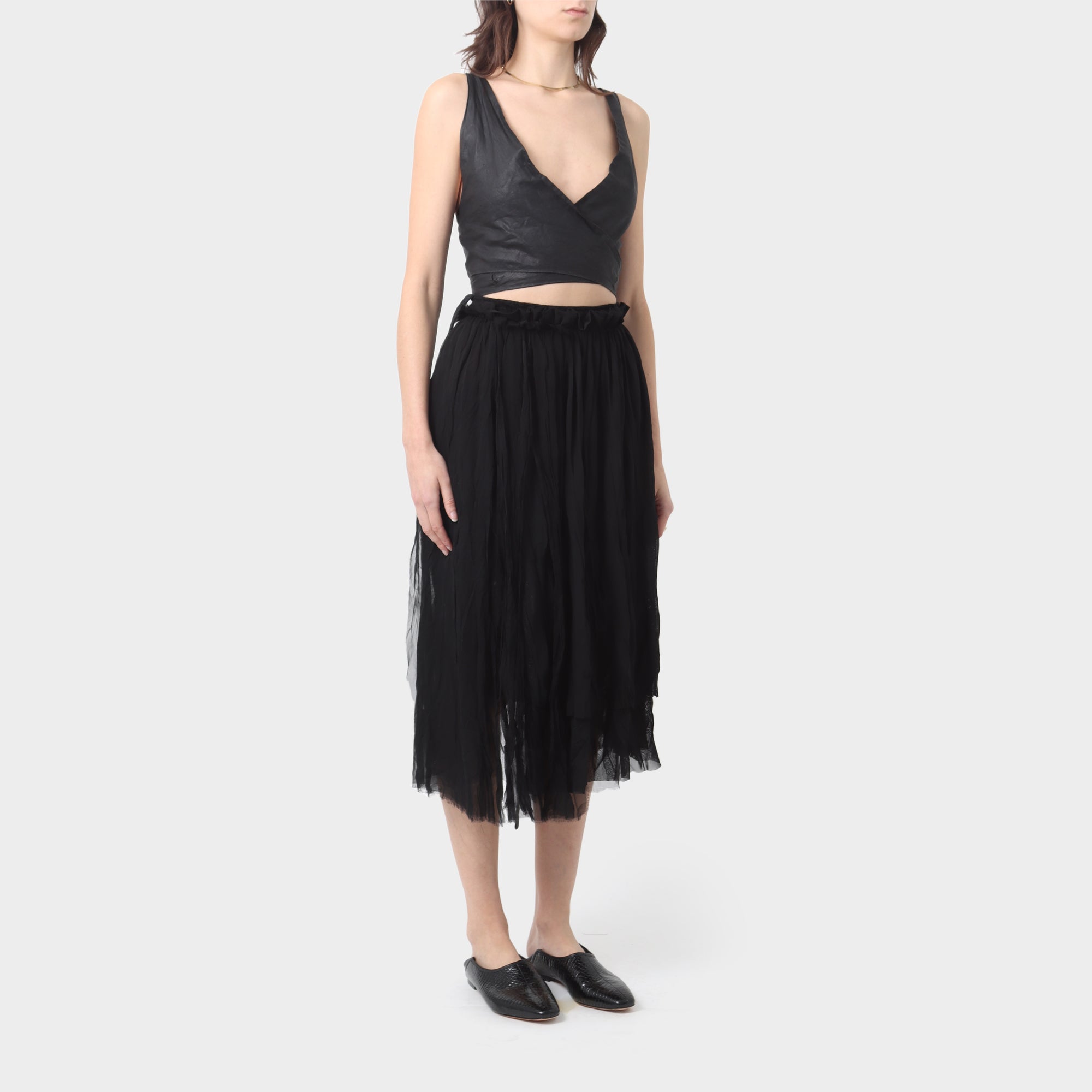 Elena Dawson Layered Chiffon and Tulle Skirt