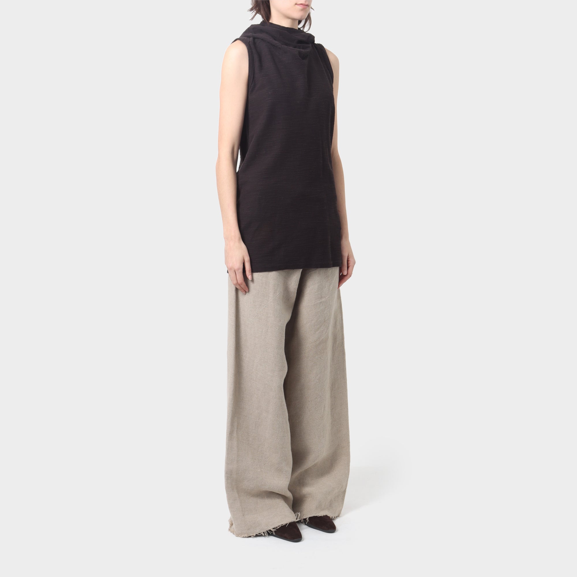 Forme 3'3204322896 Textured Cotton Snood Hooded Tank