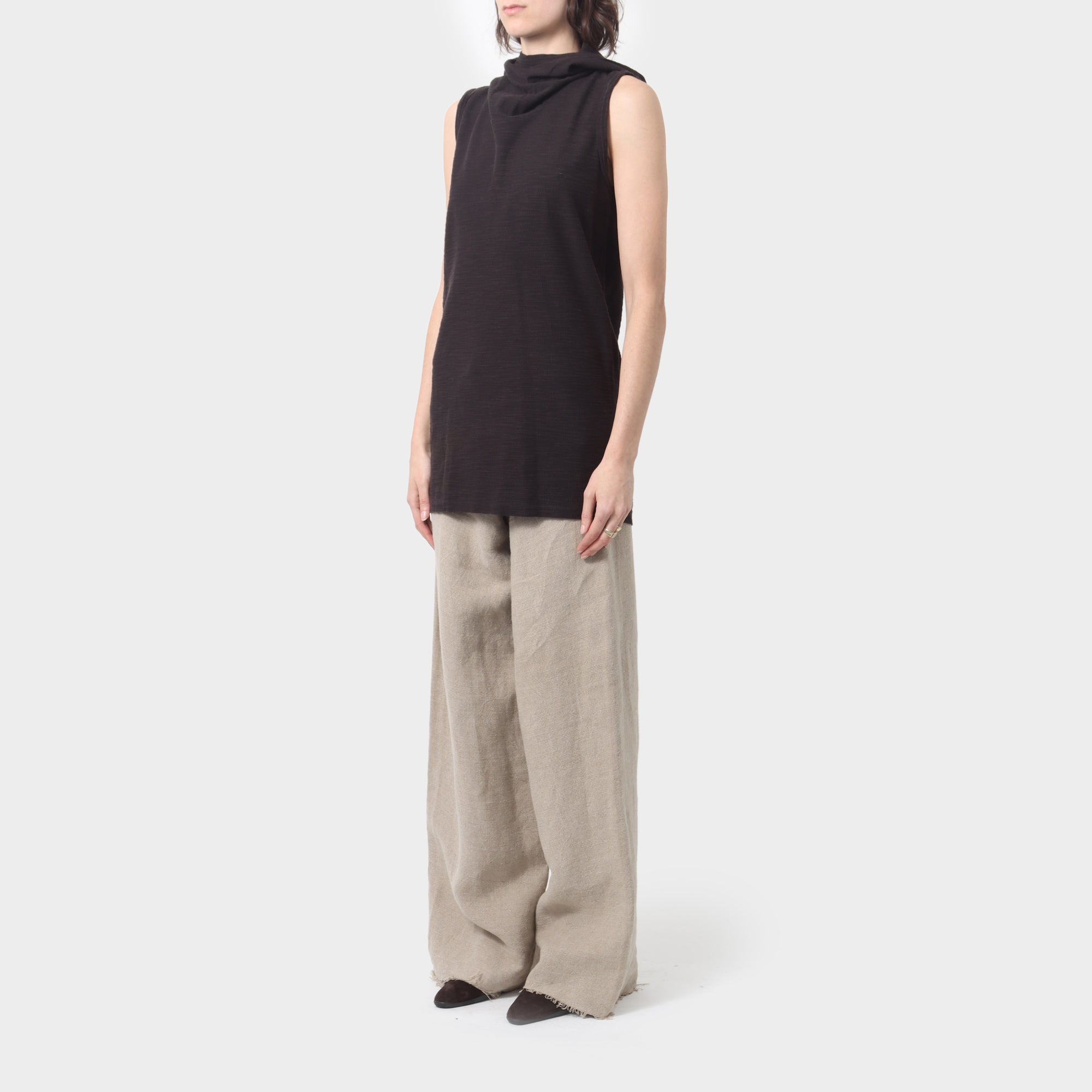 Forme 3'3204322896 Textured Cotton Snood Hooded Tank