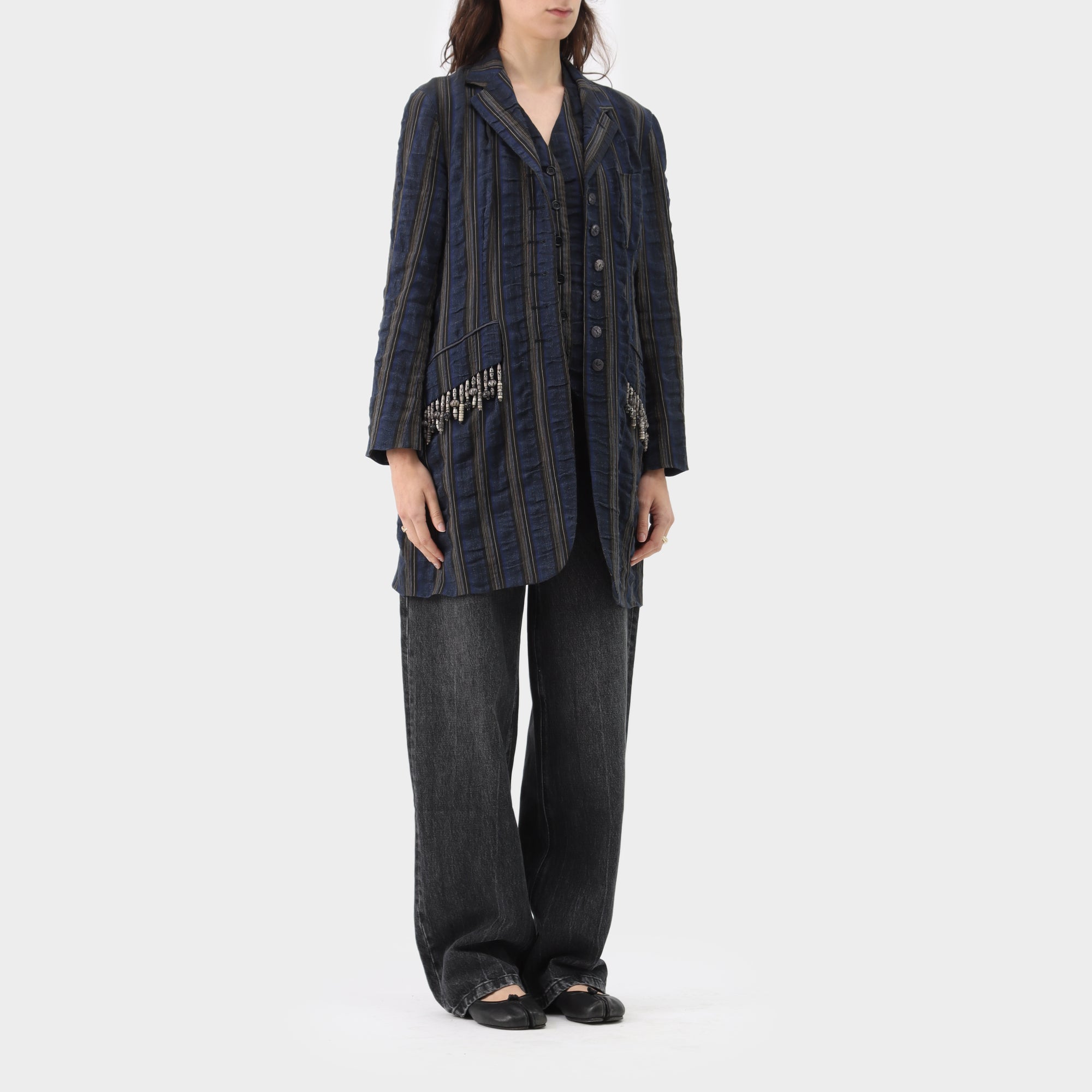 Romeo Gigli Beaded Stripe Jacket