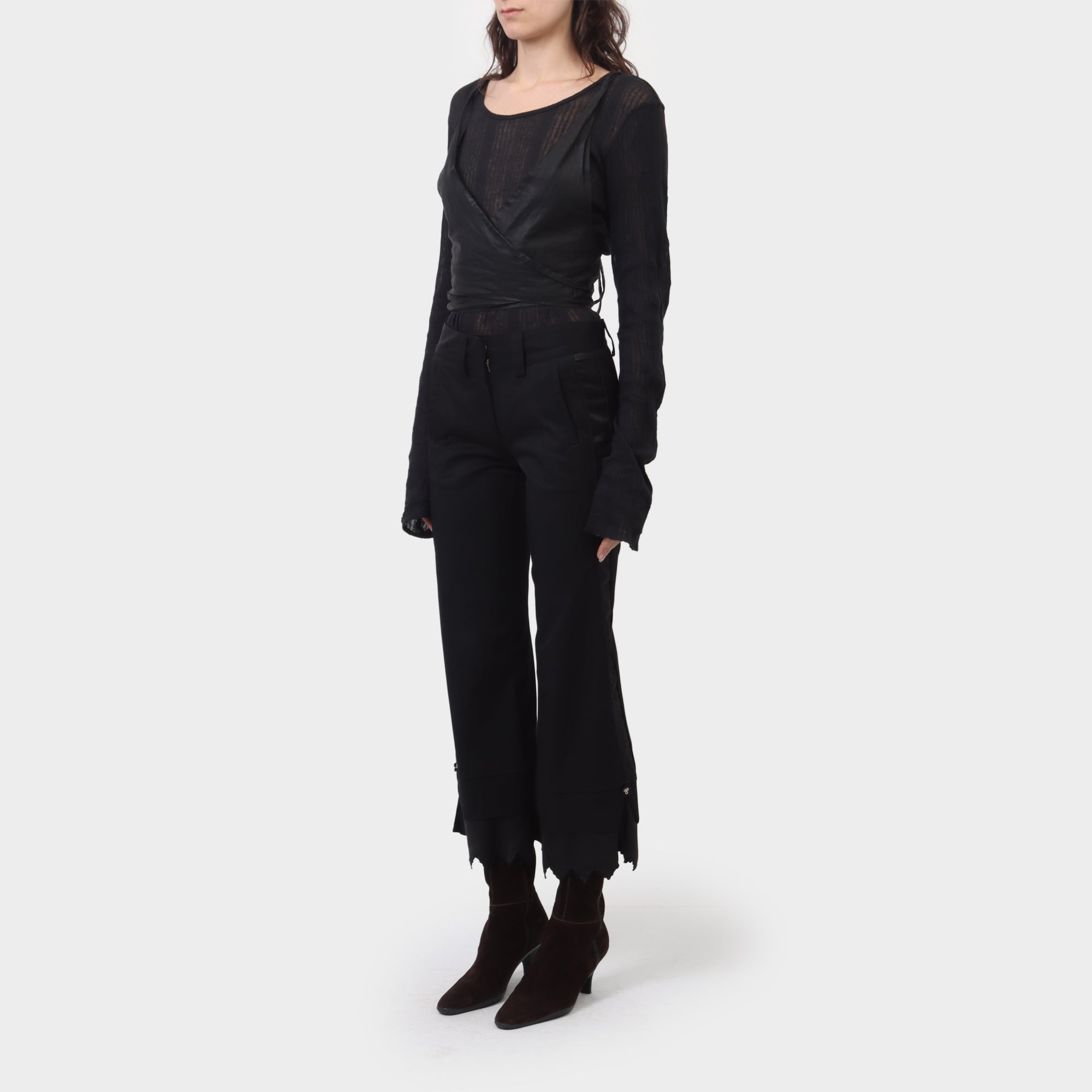 Marithe+Francois Girbaud Ruffle Hem Trousers