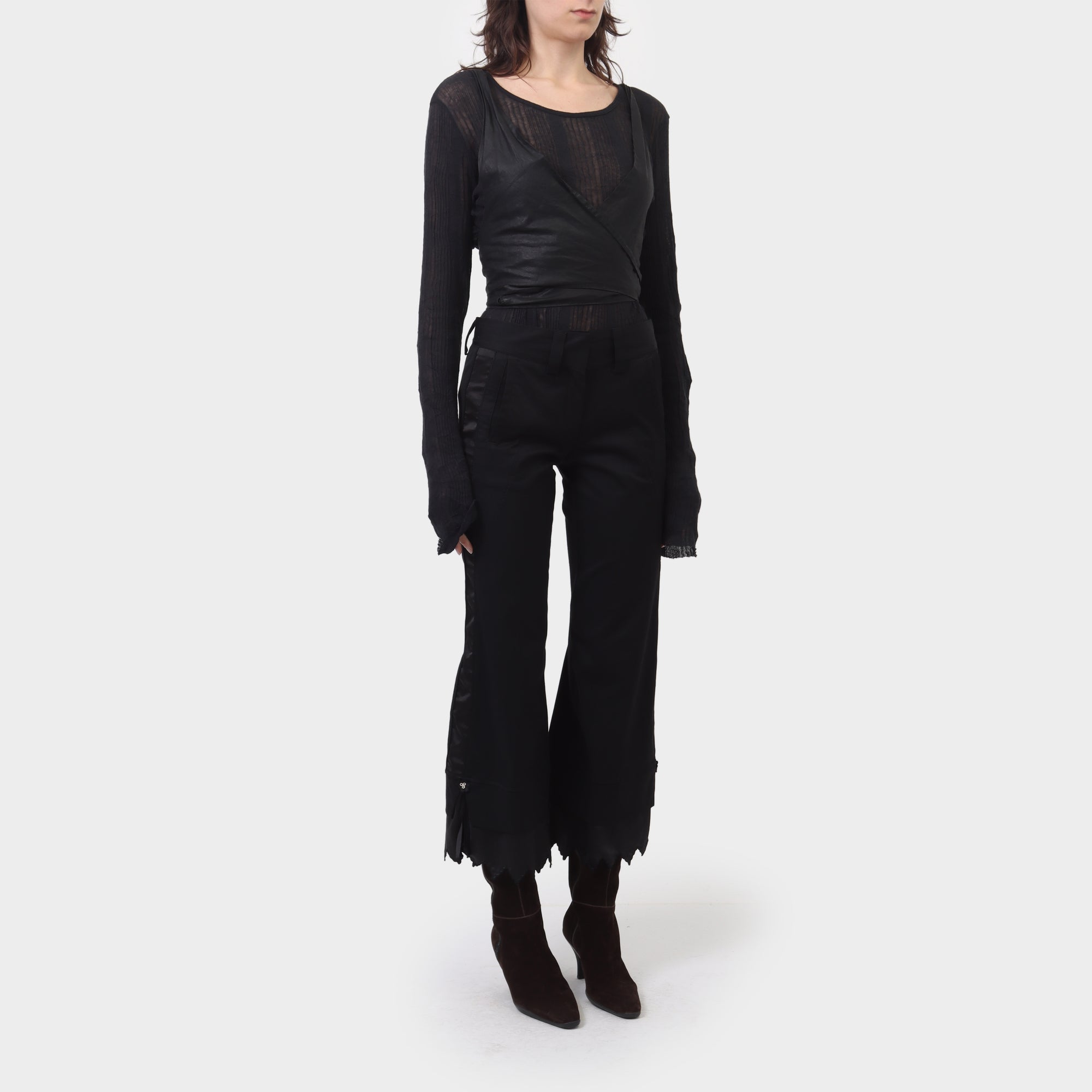 Marithe+Francois Girbaud Ruffle Hem Trousers