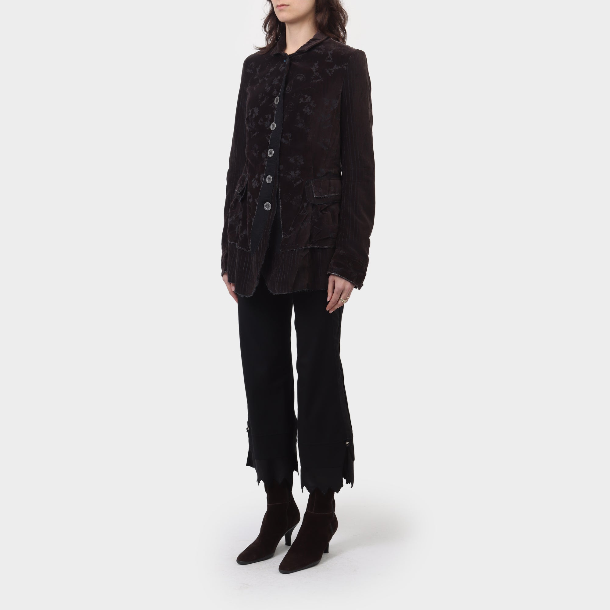 Marithe+Francois Girbaud Velvet Vine Print Jacket